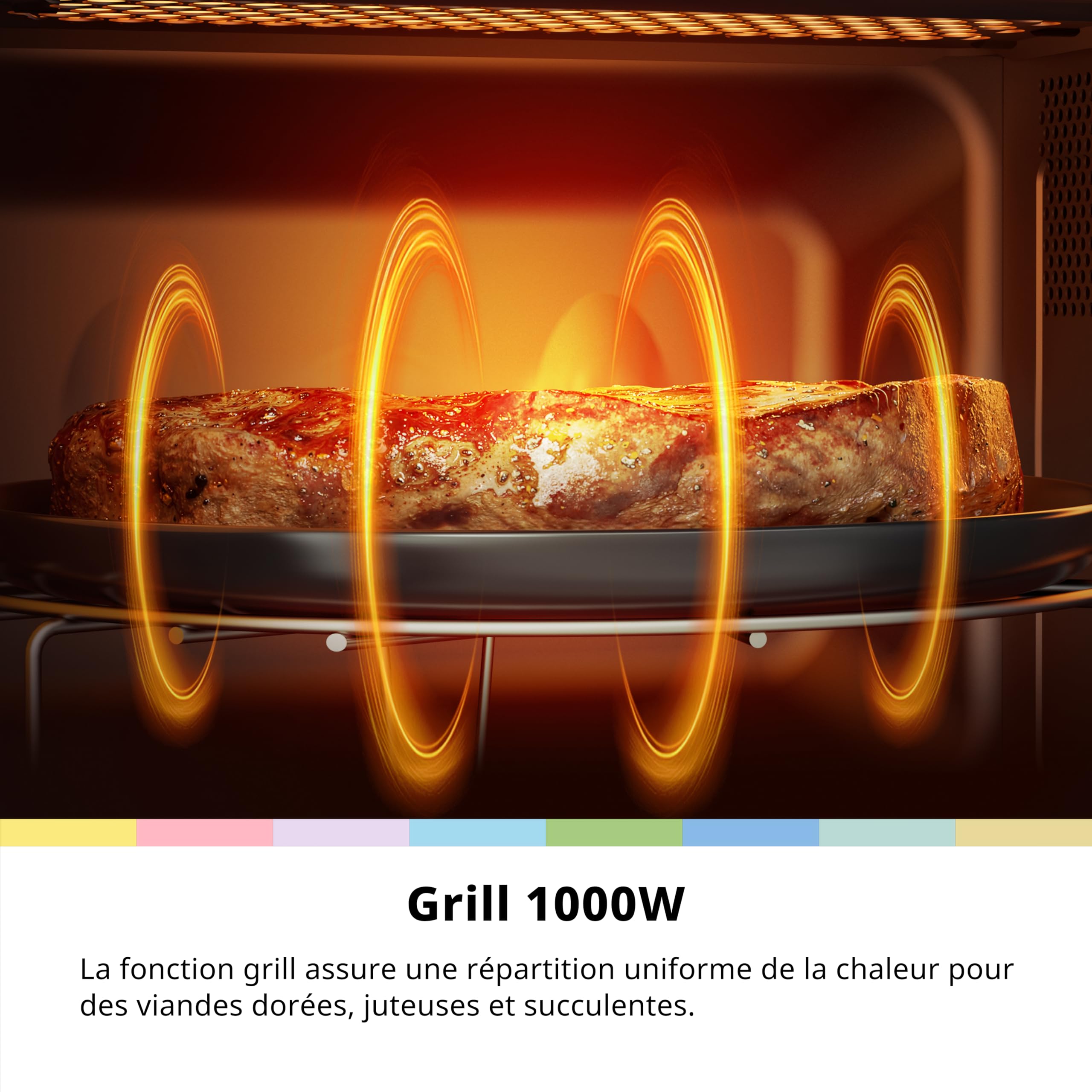 COMFEE' Four à Micro-ondes avec Grill, 20 Litres, Micro-ondes 700 W, Grill 1000 W, 5 Niveaux de Puissance, Minuterie 1-35 min, Design Compact, Noir - CMO-MG202NC(BK) - 5