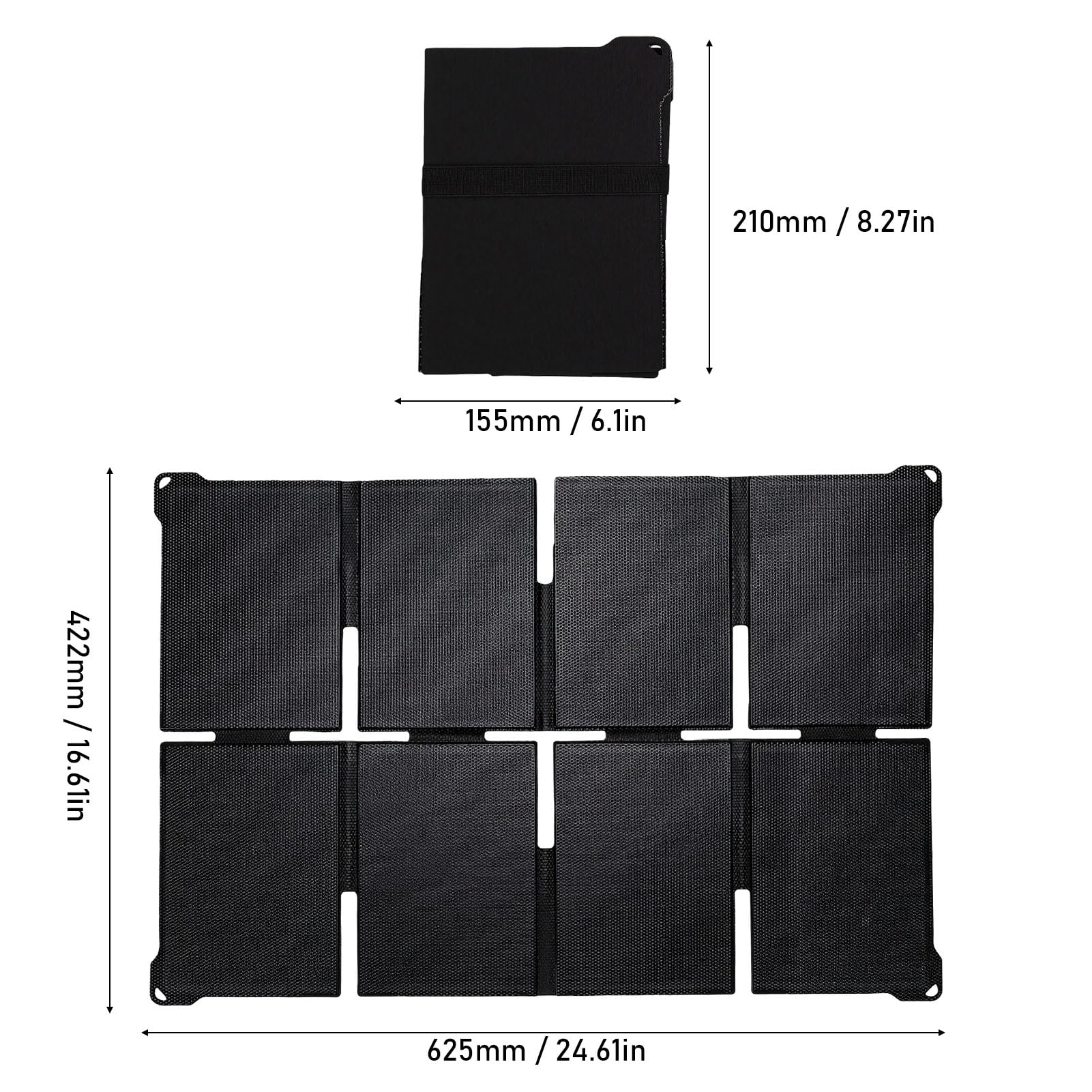 VGEBY Caricabatterie Solare Portatile, Pannello Solare Pieghevole ETFE 45W con USB C USB A DC5521, Uscita Monocristallina Al 25%, Caricabatterie da Viaggio Compatto per Laptop Power Bank da Campeggio
