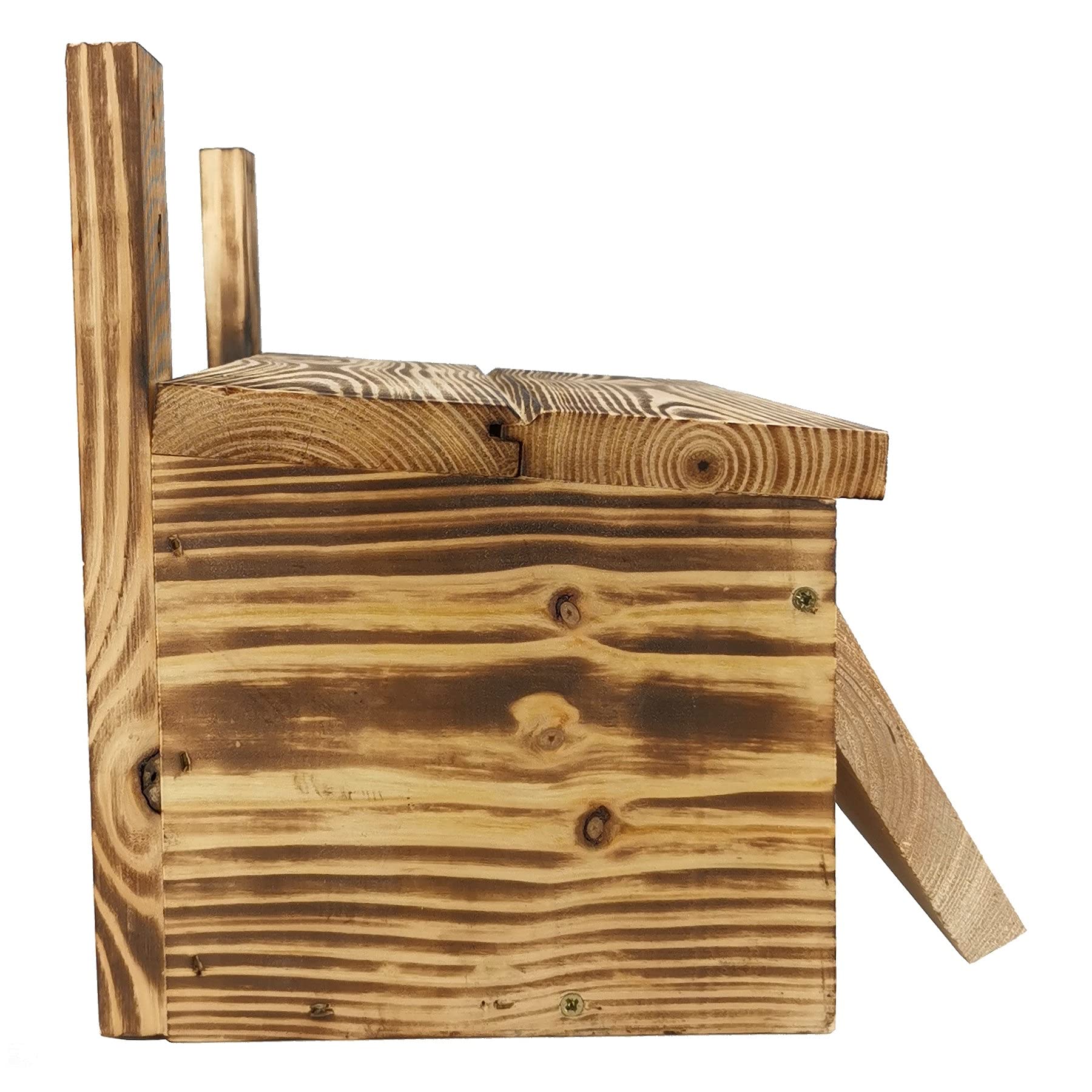 Leviatan APUS Caja Nido Maciza para Vencejos, Totalmente Retorcido, Casita para Pájaros para Jardín, Resistente a la Intemperie, sin Procesar, Listo para Usar, no Requiere Montaje