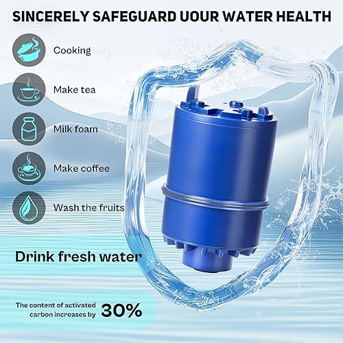 Miniatura 4 de Filtro de agua de repuesto para grifo azul para sistema de filtro de agua montado Pur y PUR PLUS RF-9999 RF-3375 FM-2500V FM-3700 FM-3400B, etc.