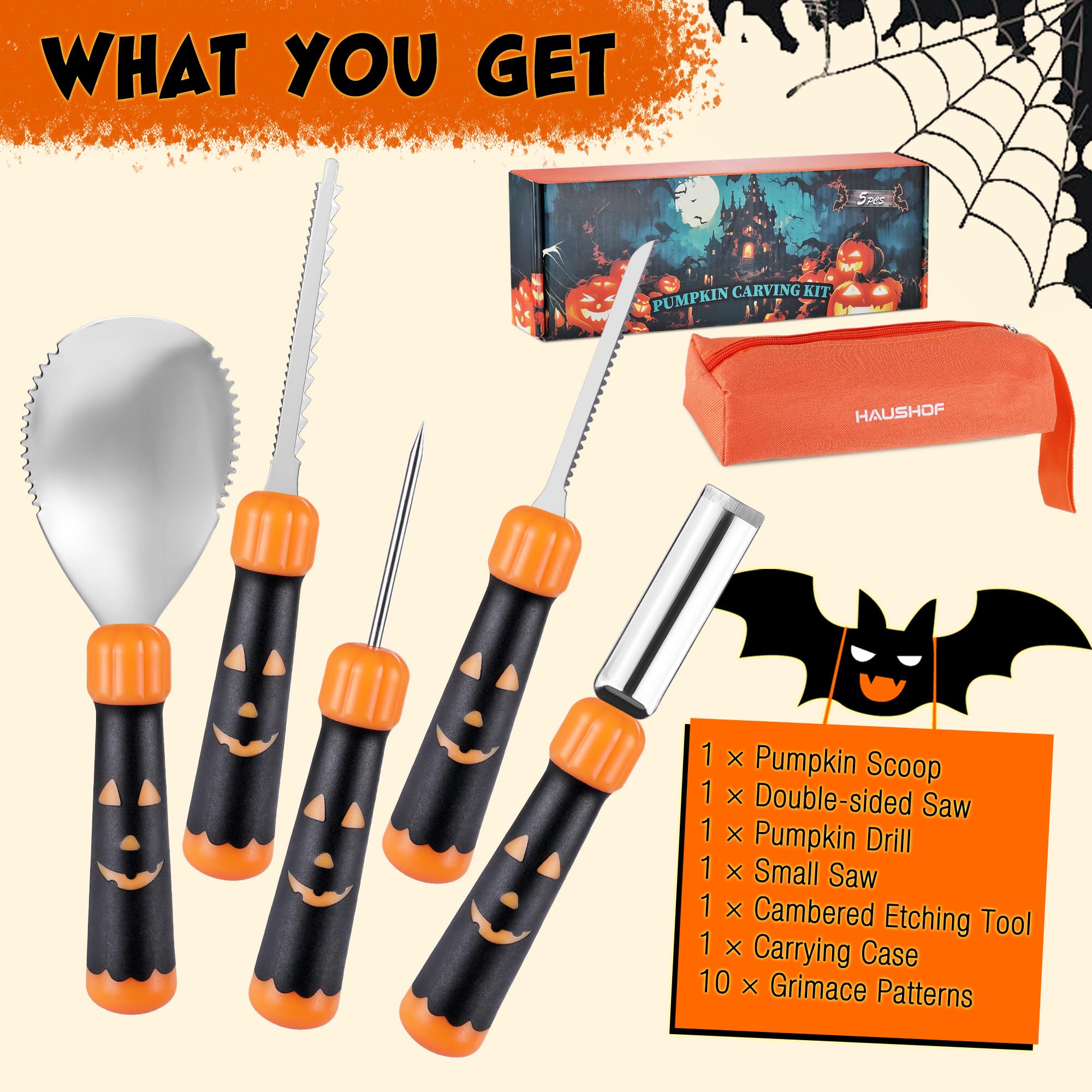 HAUSHOF Pumpkin Carving Tools - Image 2