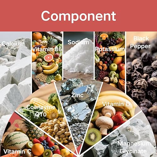 Miniatura 3 de Gomitas de glicinato de magnesio de 600 mg de alta absorción, suplemento de magnesio premium con vitamina D3, B6 y potasio, delicioso sabor a fresa,