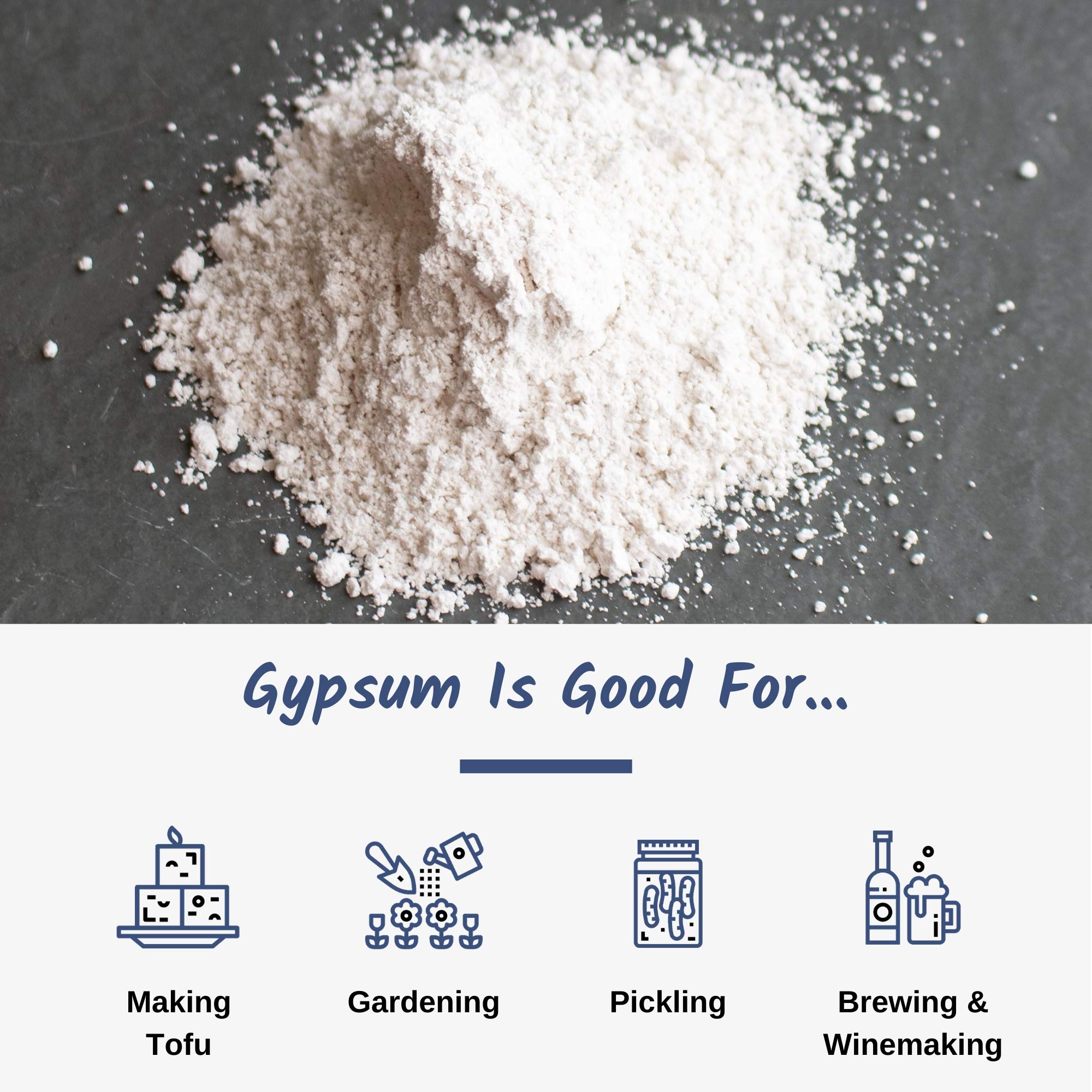 Buy Gypsum Powder Tofu Coagulant By Handy Pantry Calcium Sulfate Food Grade Gypsum Perfect