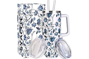 Bloom Stanley Cup 40 oz Tumbler with Handle and Straw