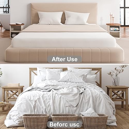 Miniatura 6 de Paquete de 2 correas ajustables para sujetar sábanas, bandas elásticas para sábanas de 6 vías, clips cruzados para sábanas para cama matrimonial,