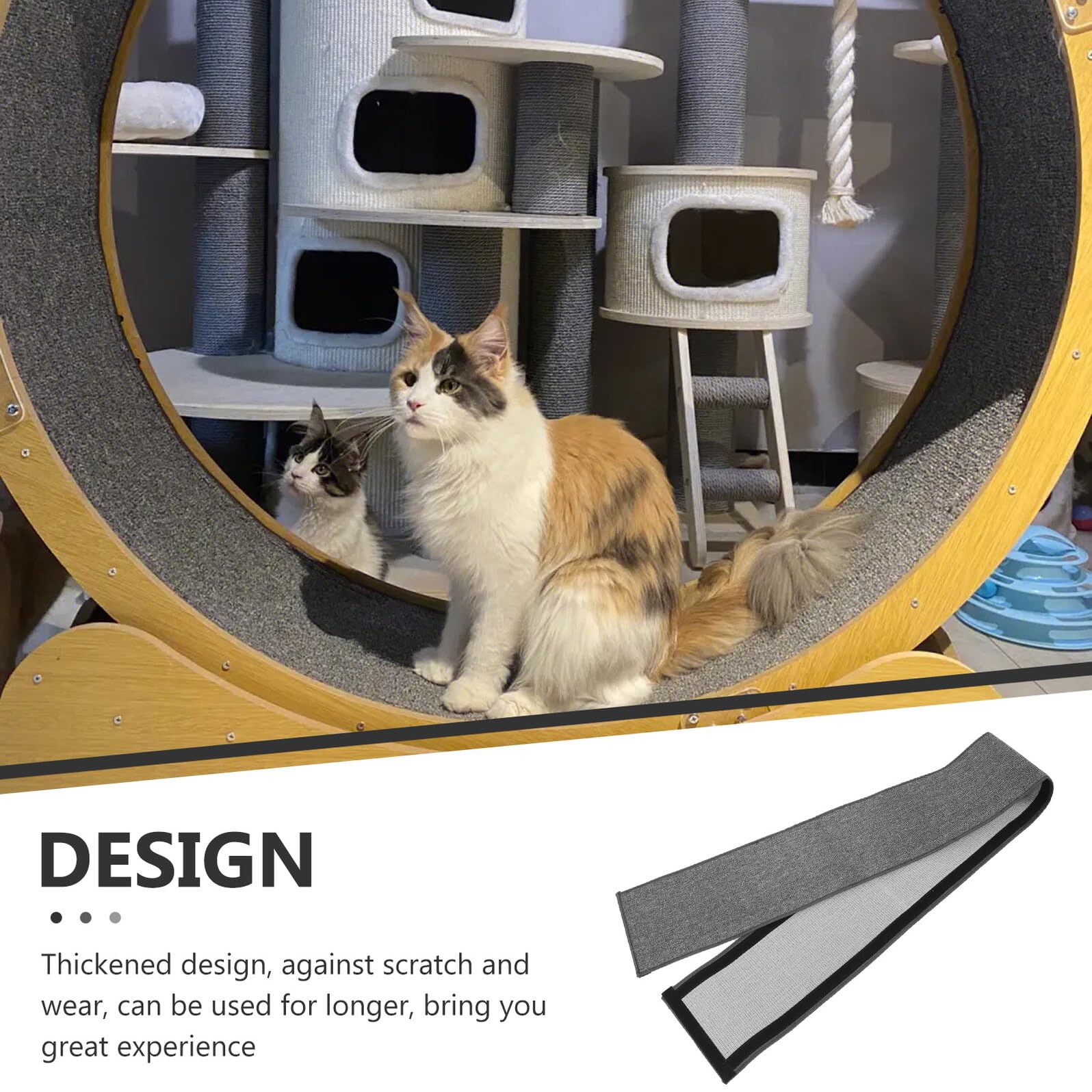 SHINEOFI Tappetino Antiscivolo Sostitutivo in Peluche per Ruota da Corsa Gatti, Cuscino Silenzioso per Tapis Cat Wheel, Accessorio Fitness Domestico per Animali Piccoli