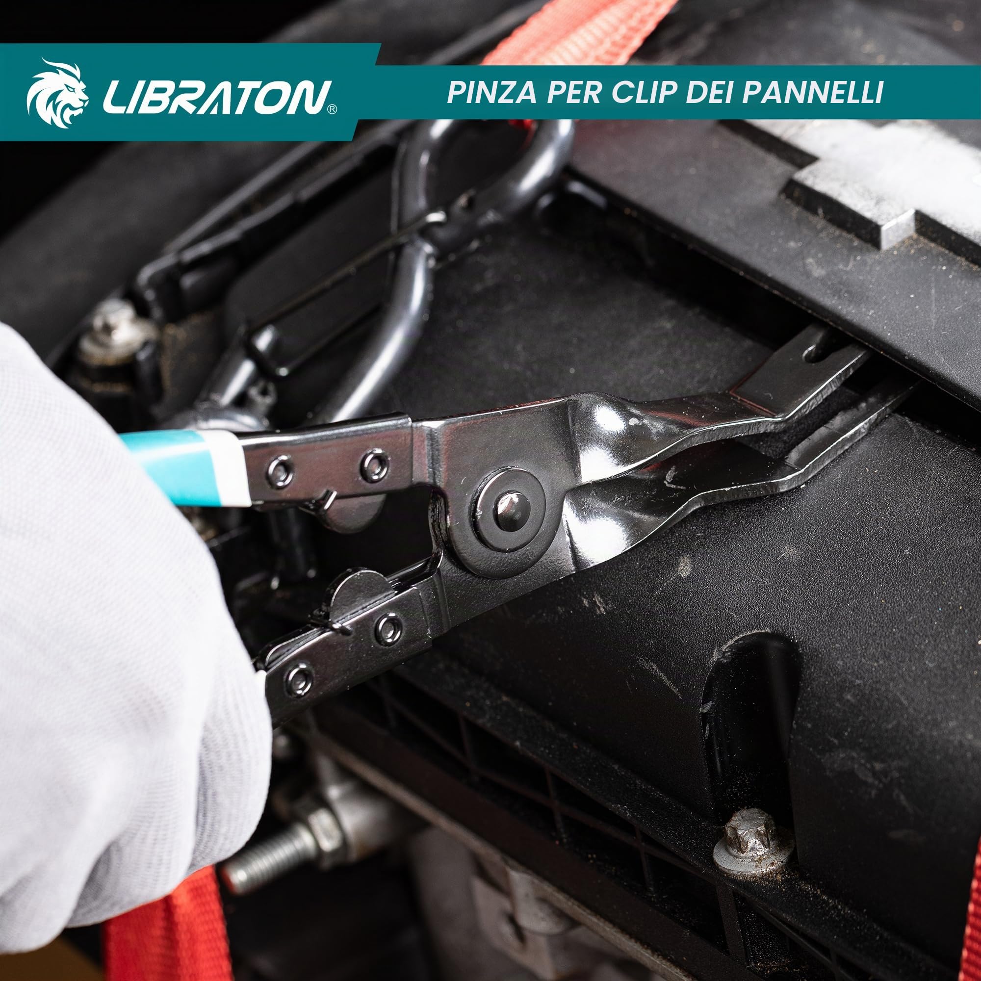 LIBRATON Pinza per Rimozione Clip Auto, Pinza per Rivetti in Plastica, Strumenti per Rimozione Clip dei Pannelli Porta, Multiuso Strumenti per la Rimozione di Elementi di Fissaggio per Autoveicoli