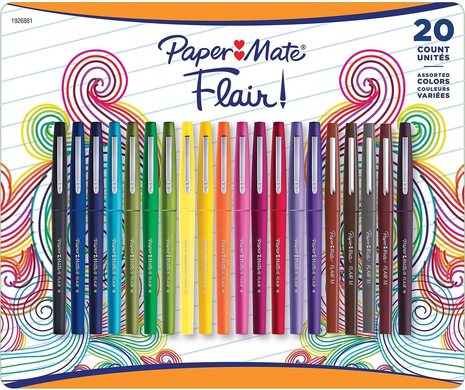 36 Pack Paper Mate Flair Pens, Metallic Felt Tip Pens, City Lights