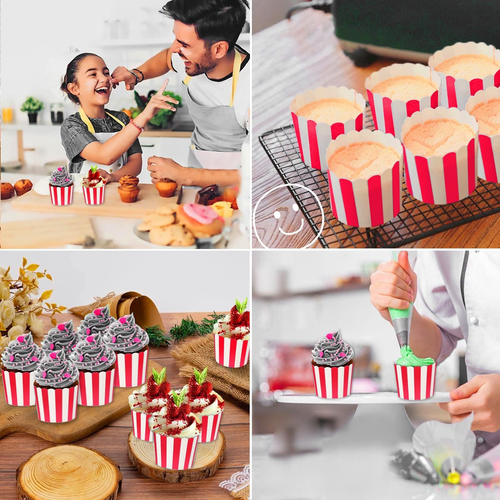 Pirottini Di Carta Per Muffin Katbite - 150 Pezzi, Bianchi, Per Feste - Foto 2