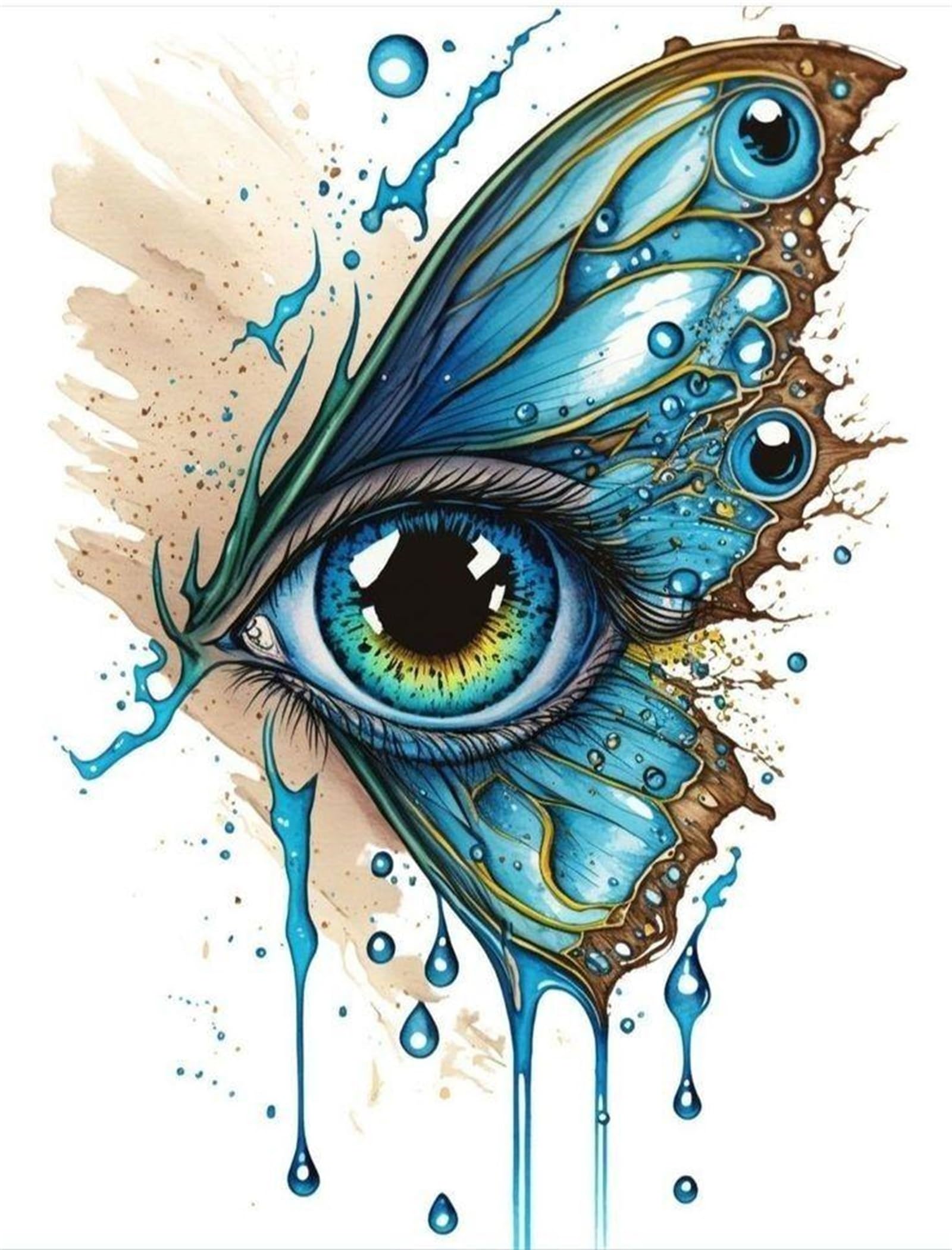 Zhosoho Eye Paint By Numbers Kit For Adults,Diy Easy Painting Kits On Canvas With Wooden Framed, Small Color By Numbers Acrylic,Adult Paint By Number For Gifts,Home Wall Decor (Eye)