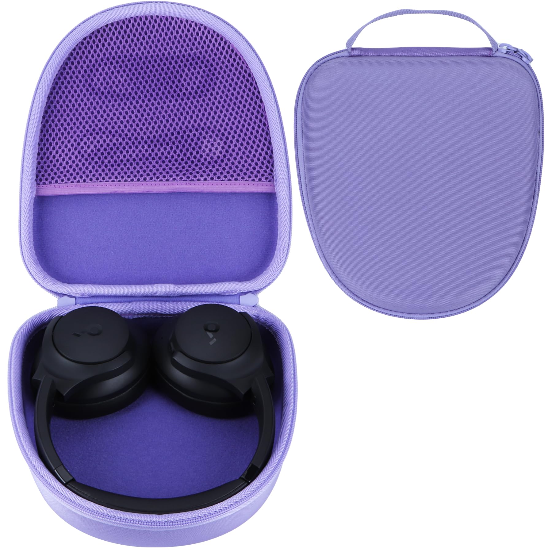 RIYADAone Hard Case Replacement for Anker Soundcore Life Q20 Q30 Q35 Q40 Q45 Q20+ Q20i Hybrid Active Noise Cancelling Headphones (Purple Case)