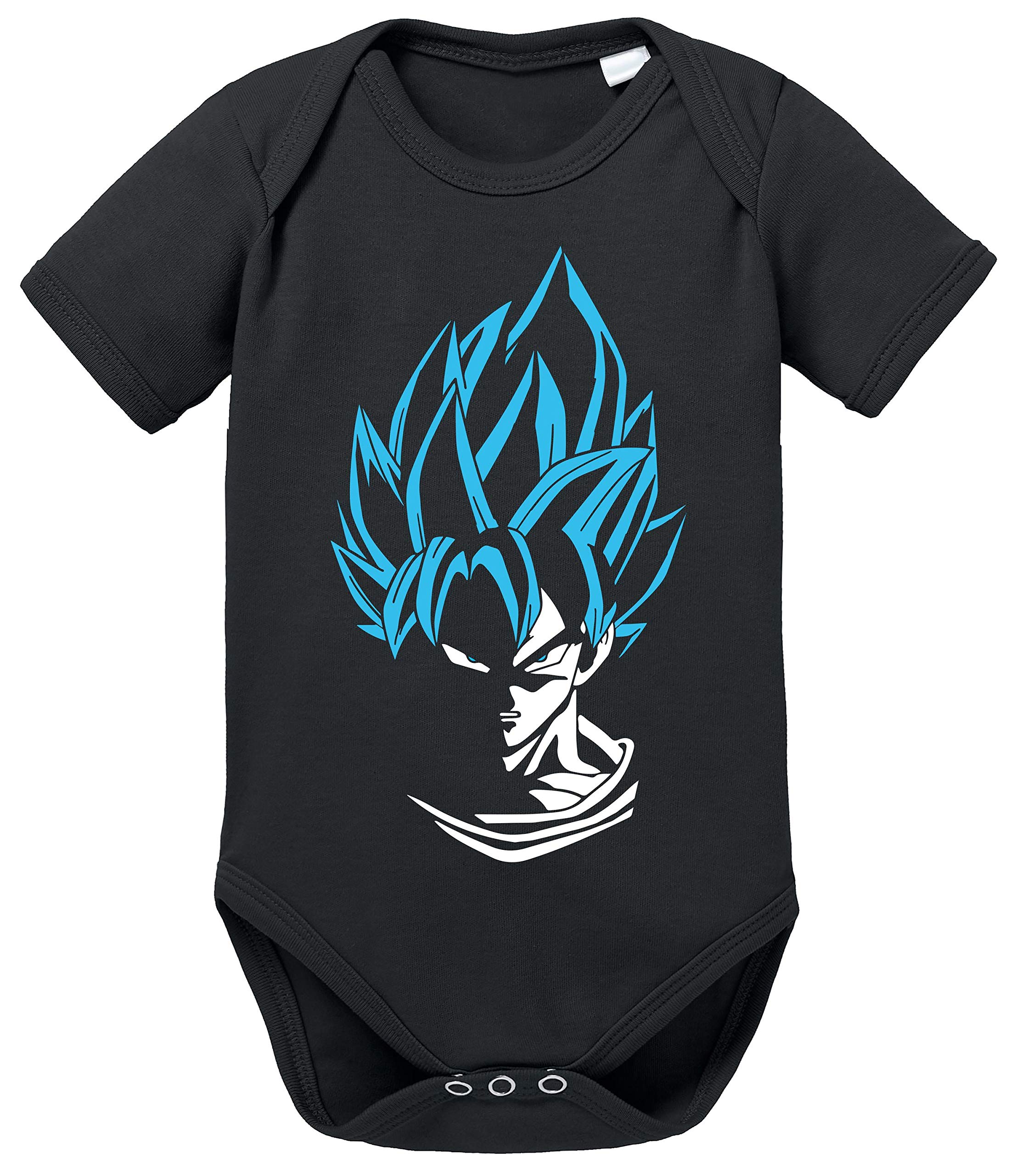 Tee Kiki SS Blue Baby Body Dragon de algodón orgánico Ball Son Proverbs Goku Romper para niños y niñas de 0 a 12