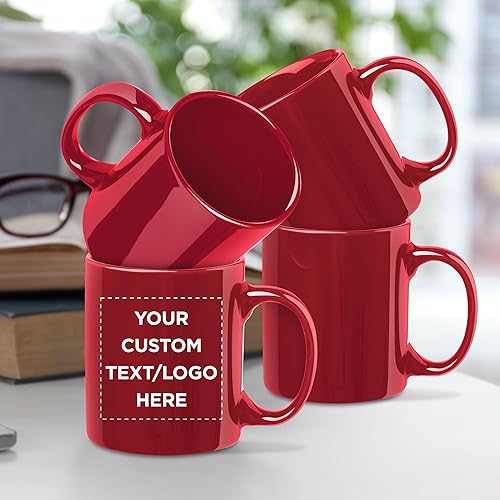 Miniatura 8 de Tazas de café de cerámica personalizadas de 11 onzas, juego de 10, paquete personalizado a granel, juego de tazas de café, taza de café helado, taza
