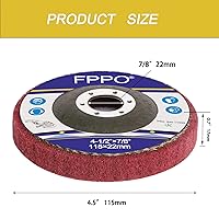 Vista 2 de 5 piezas disco de aleta de fibra de nailon de 4.5" x 7/8" pulgadas, rueda de pulido de almohadilla abrasiva para amoladora angular, herramientas