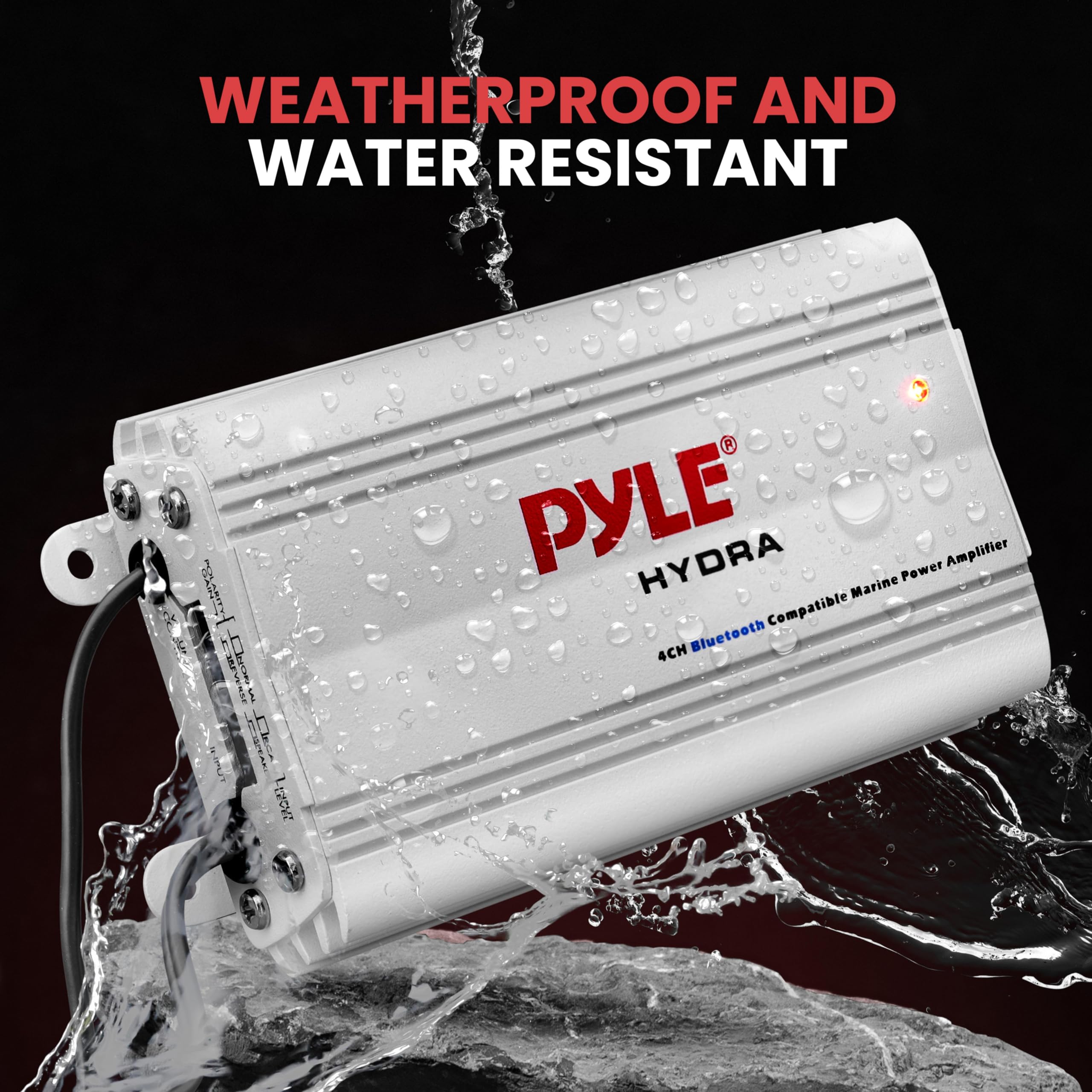 Amazon.co.jp: Pyle Auto 4チャンネル マリンアンプ - 200ワット RMS 4