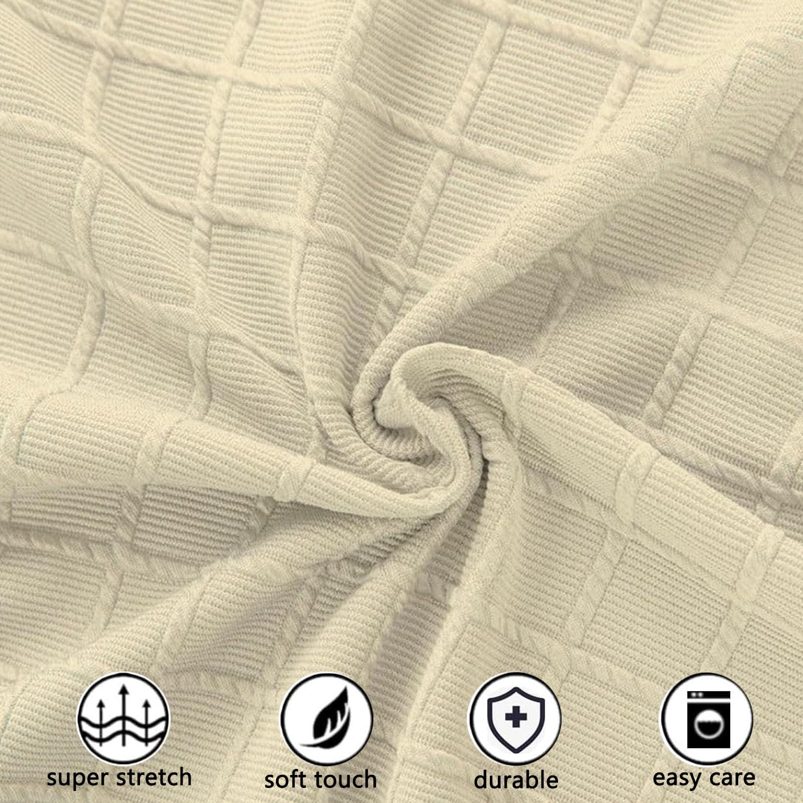 Pantofole, 2 pezzi, copribraccioli elasticizzati, senza braccioli, accento senza braccioli, per soggiorno e camera da letto (nero, confezione da 2)