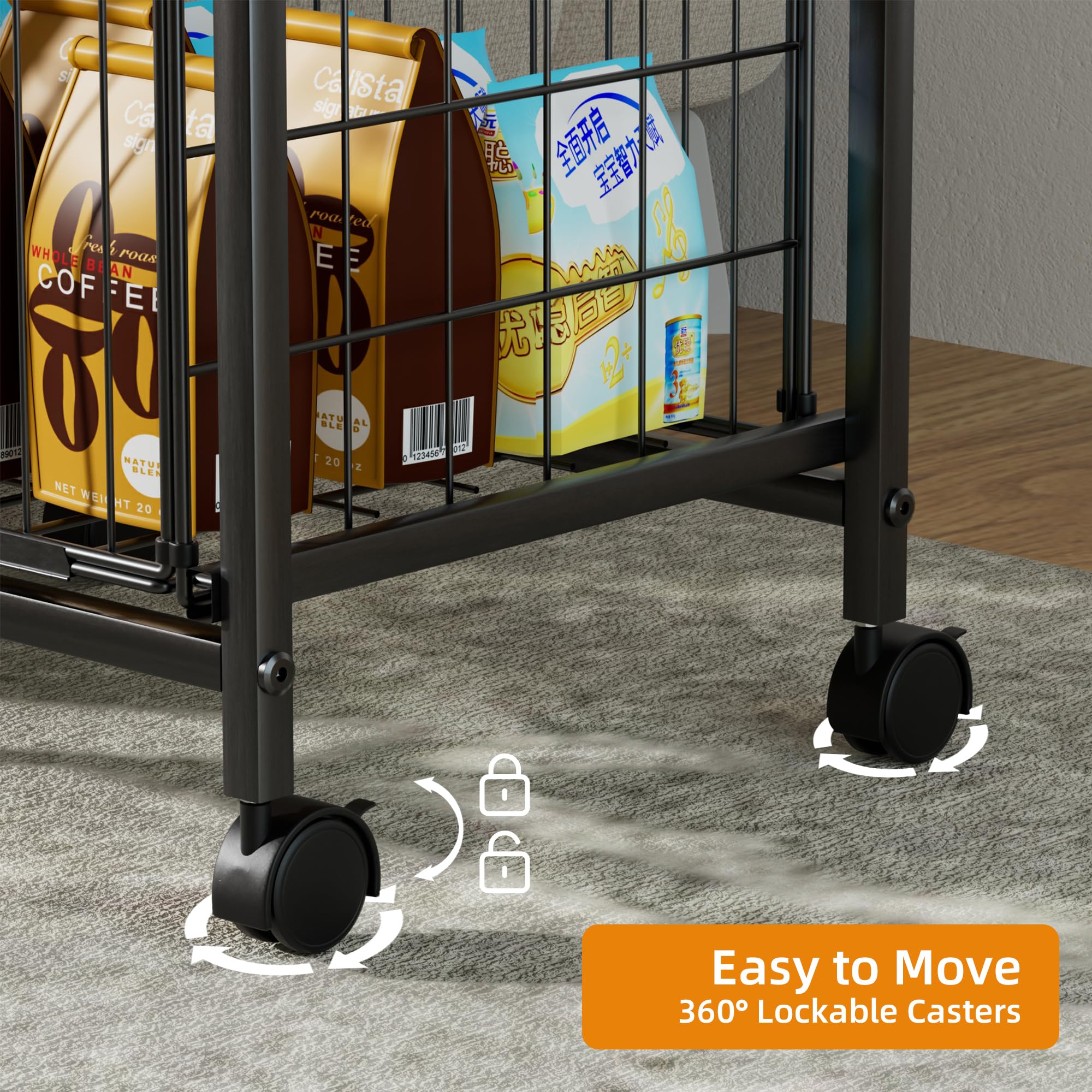 JKsmart Printer Stand With Sliding Drawer, Under Desk File Cabinet With