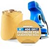 6 inch Sanding Discs 400 Grit Sandpaper Discs PSA Adhesive Sandpaper Roll No Hole - Disc Gold Round Sanding Paper, Durable Sand Paper for Wood, Auto Body, Metal, Marine Paint for Smooth Surfaces