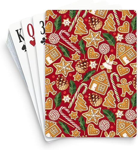 CafePress Christmas Gingerbread Cookies Standard Size Playing Cards