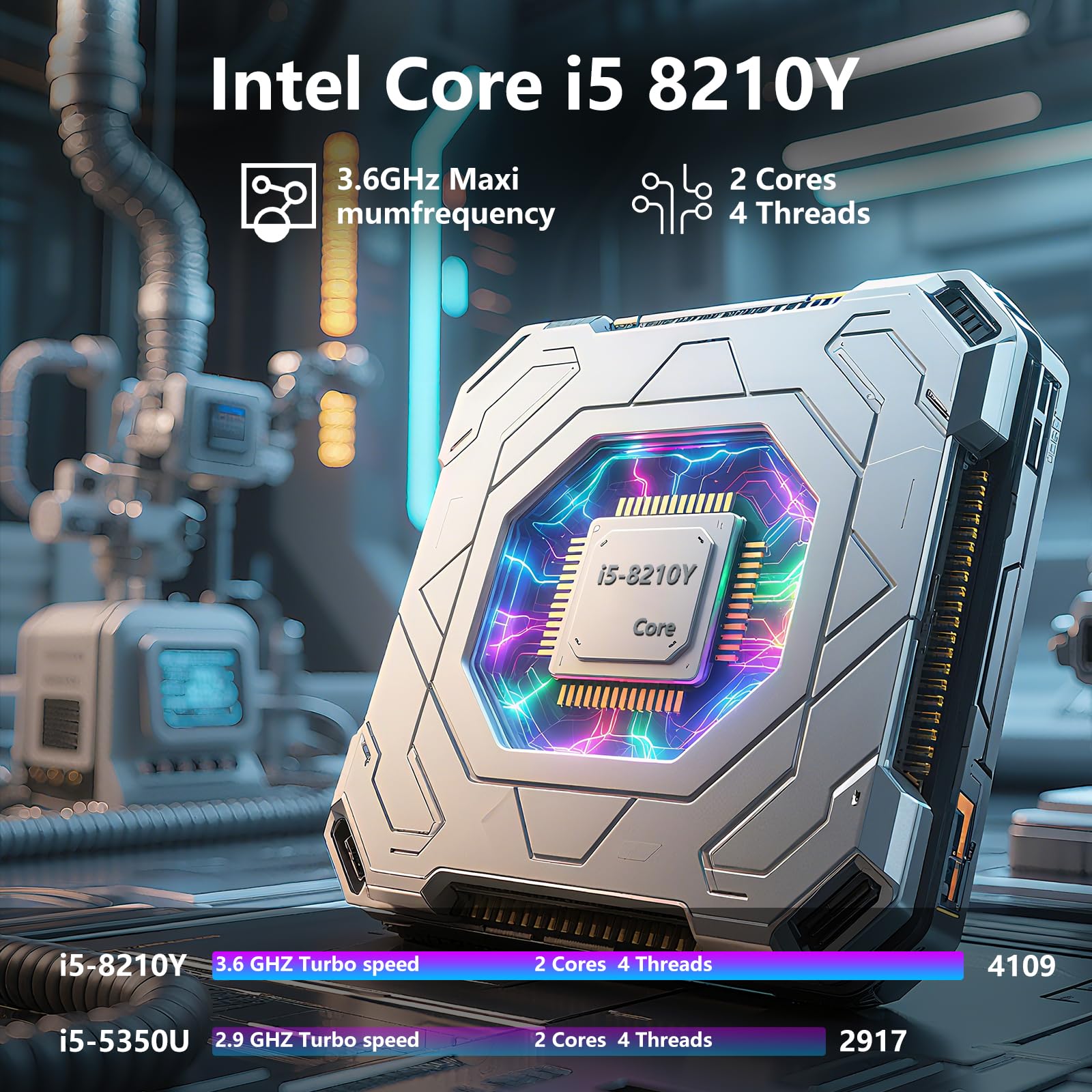 16" Ordinateur Portable Core i5 8210Y (jusqu'à 3.6 GHz) 16Go RAM 1To SSD Win 11 Laptop Écran IPS Clavier Numérique Rétroéclairé RJ45 USB3.0 HDMI BT 5.0 – PC Portable Multitâche et Mobilité - 3