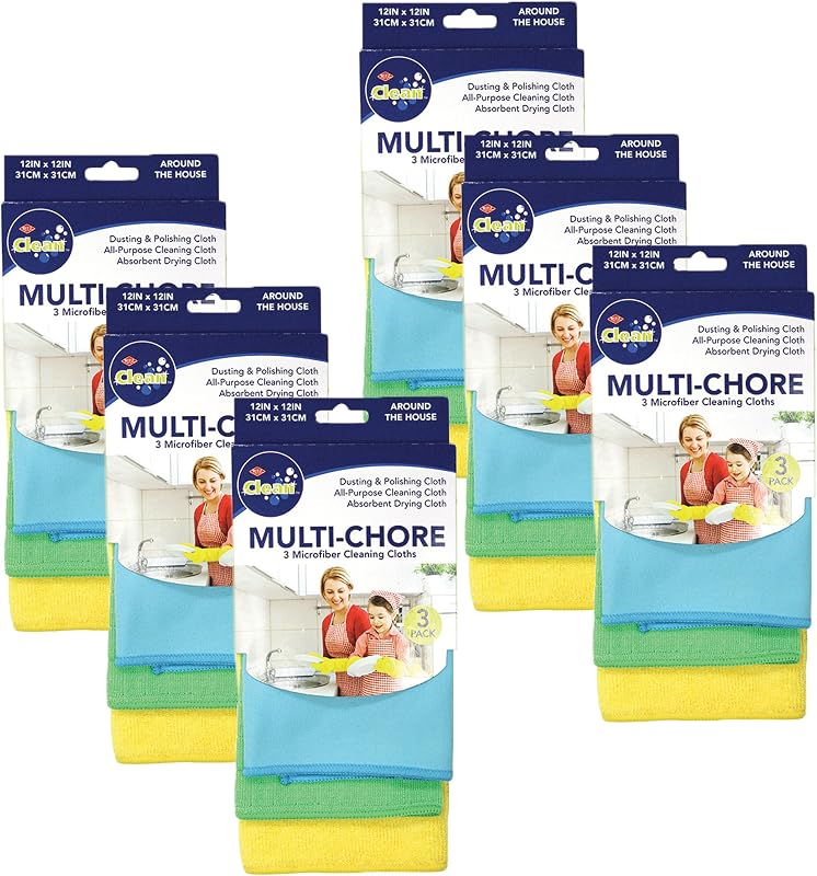 Ritz Multi-Chore Microfiber All-Purpose Cleaning Cloths: Dusting and Polishing - 18 Piece