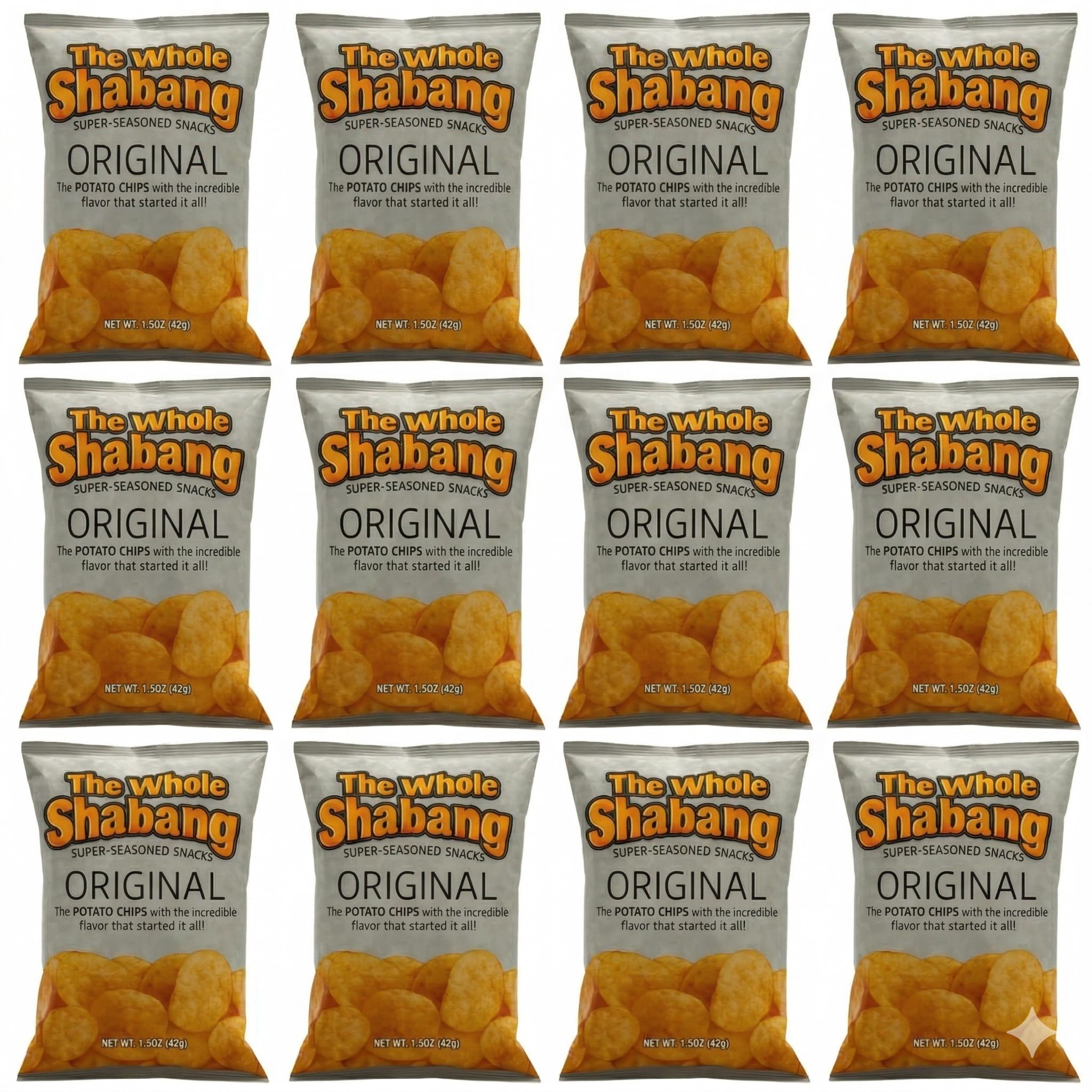 The Whole Shabang Chips by Moon Lodge – Bold Original Flavor Whole Shabang Potato Chips – Legendary Shabangs Commissary Favorite Salty Snacks – Gluten