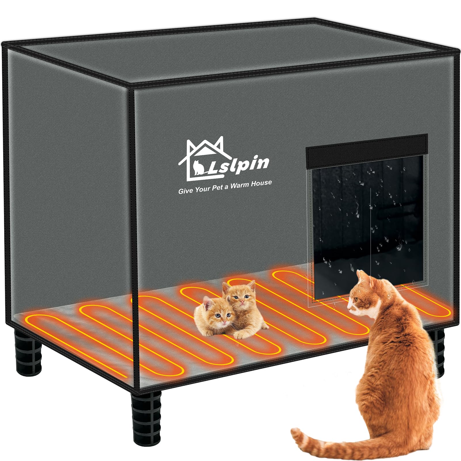 Snapklik.com : Lslpin Large Indestructible Heated Cat House For Outside ...