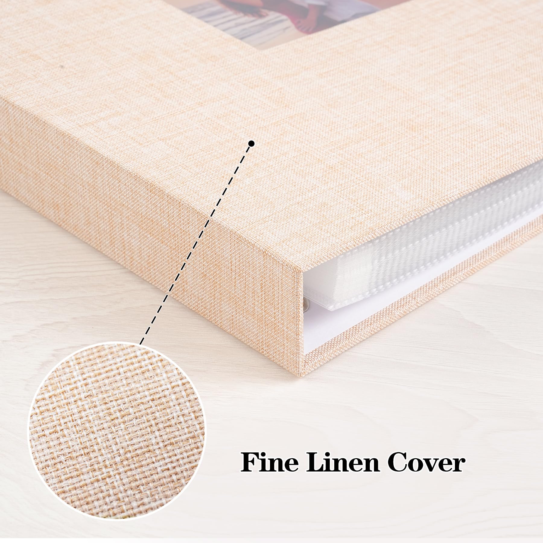Mublalbum Album photo de scrapbooking à 3 anneaux 80 pages Beige 21,6 x