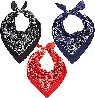 LOVARZI Bandana Scarf for Men and Women - Premium Cotton Stylish & Versatile Paisley Bandanas - Perfect Neck and Head Wear for Summer, Winter and Sports