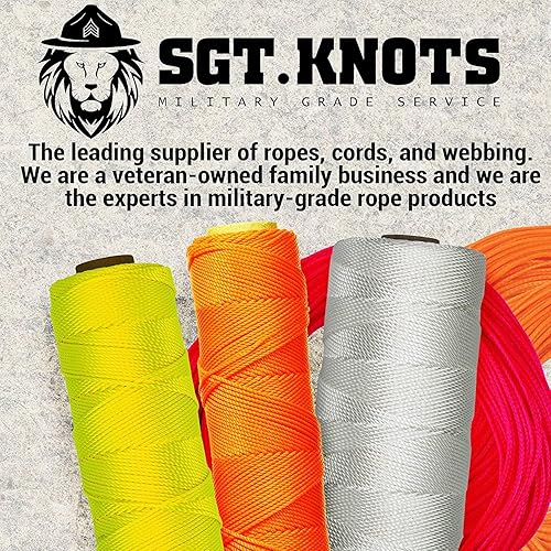 Miniatura 9 de Cordón SGT KNOTS número 18, retorcido, para albañil, cuerda para albañil de nailon, para trabajos de bricolaje, manualidades, uso comercial y