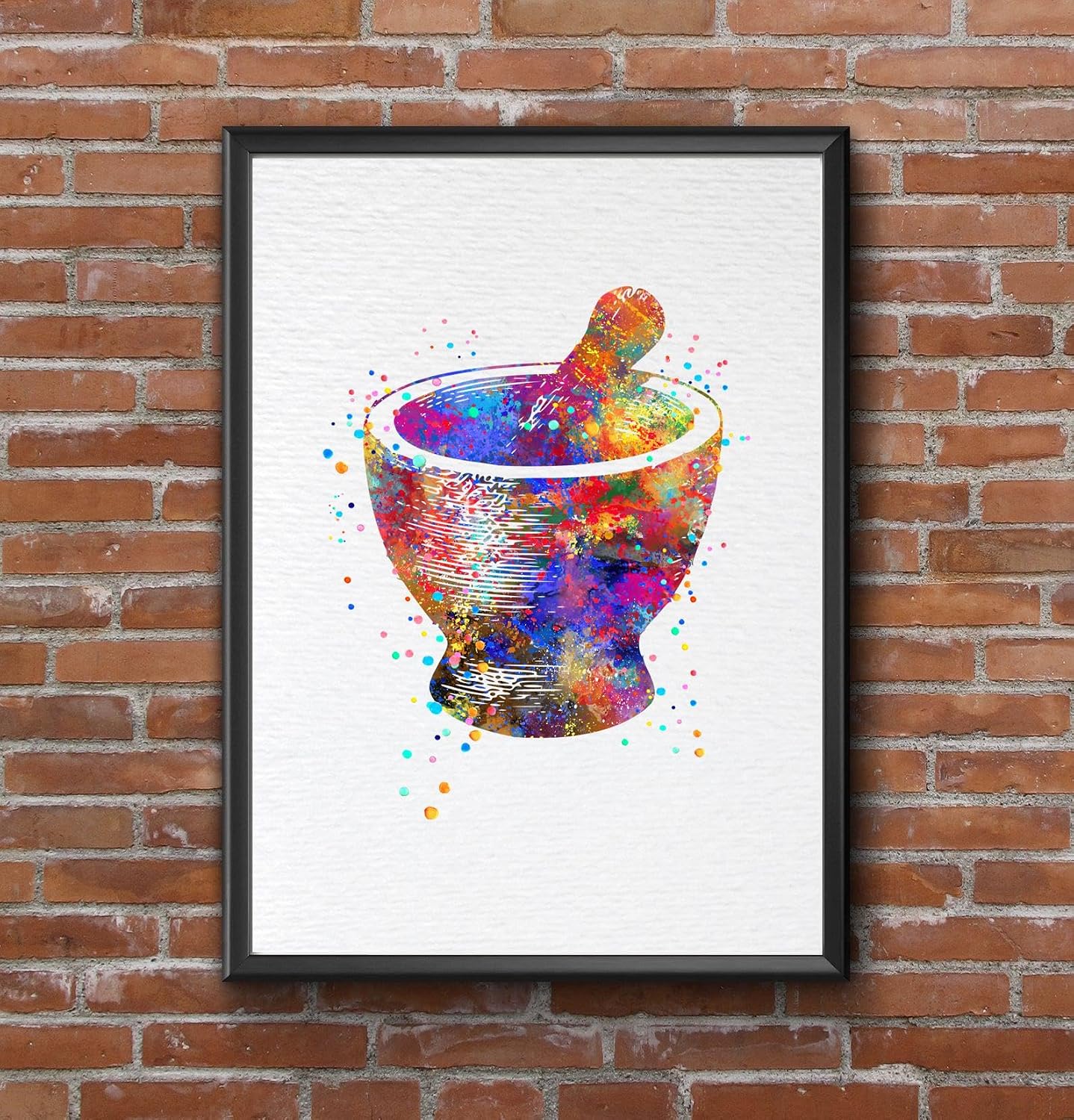 Dignovel Studios 13X19 Unframed Pharmacist Pestle and Mortar Pharmacy Wall Medical Medicine Caduceus Clinic Doctor Watercolor Art Print Poster Wall Nursery Kids Office Home Decor DN581