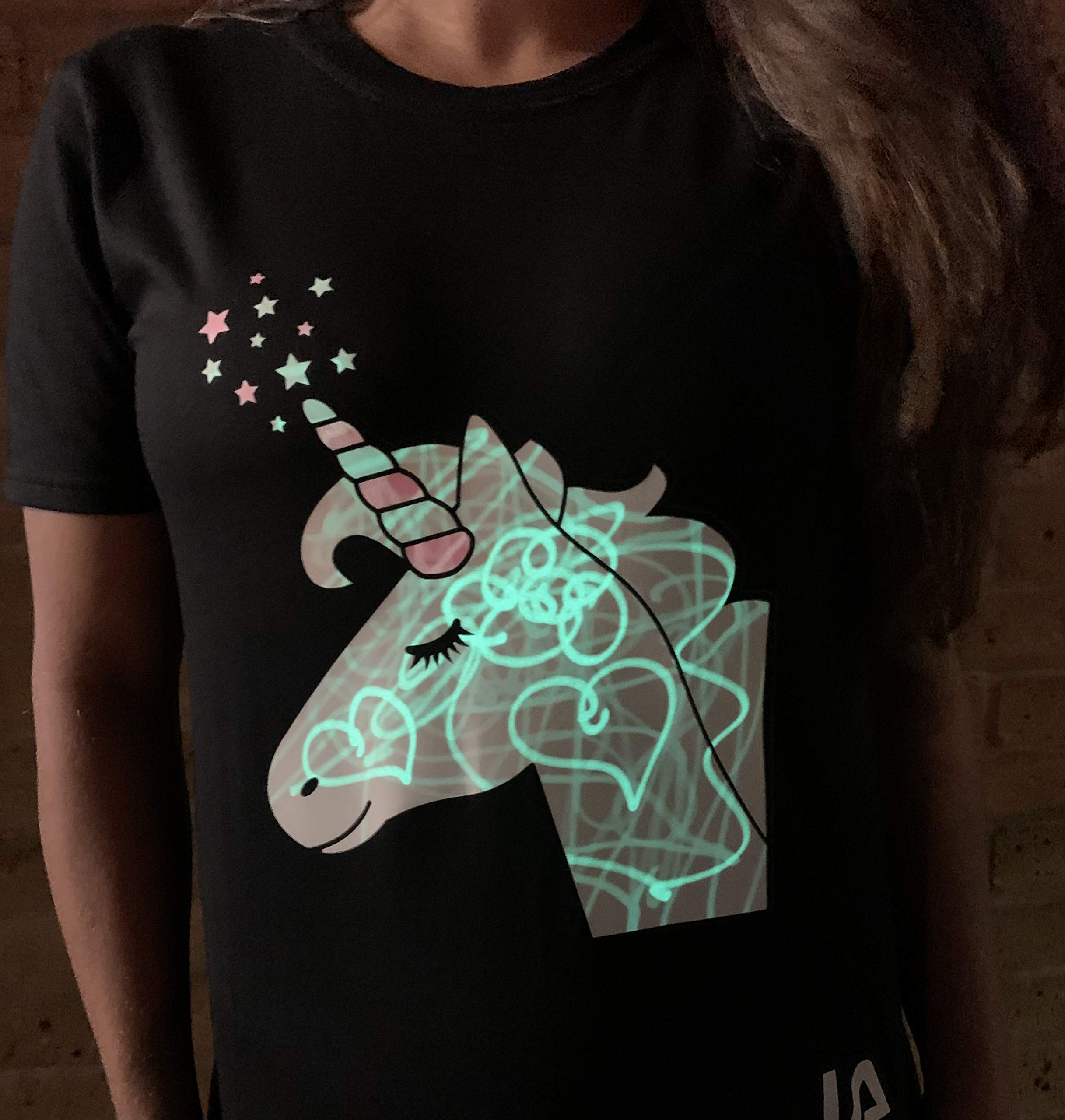 Illuminated Apparel Oryginalna interaktywna koszulka świecąca w ciemności - zabawa na przyjęcia urodzinowe i festiwale