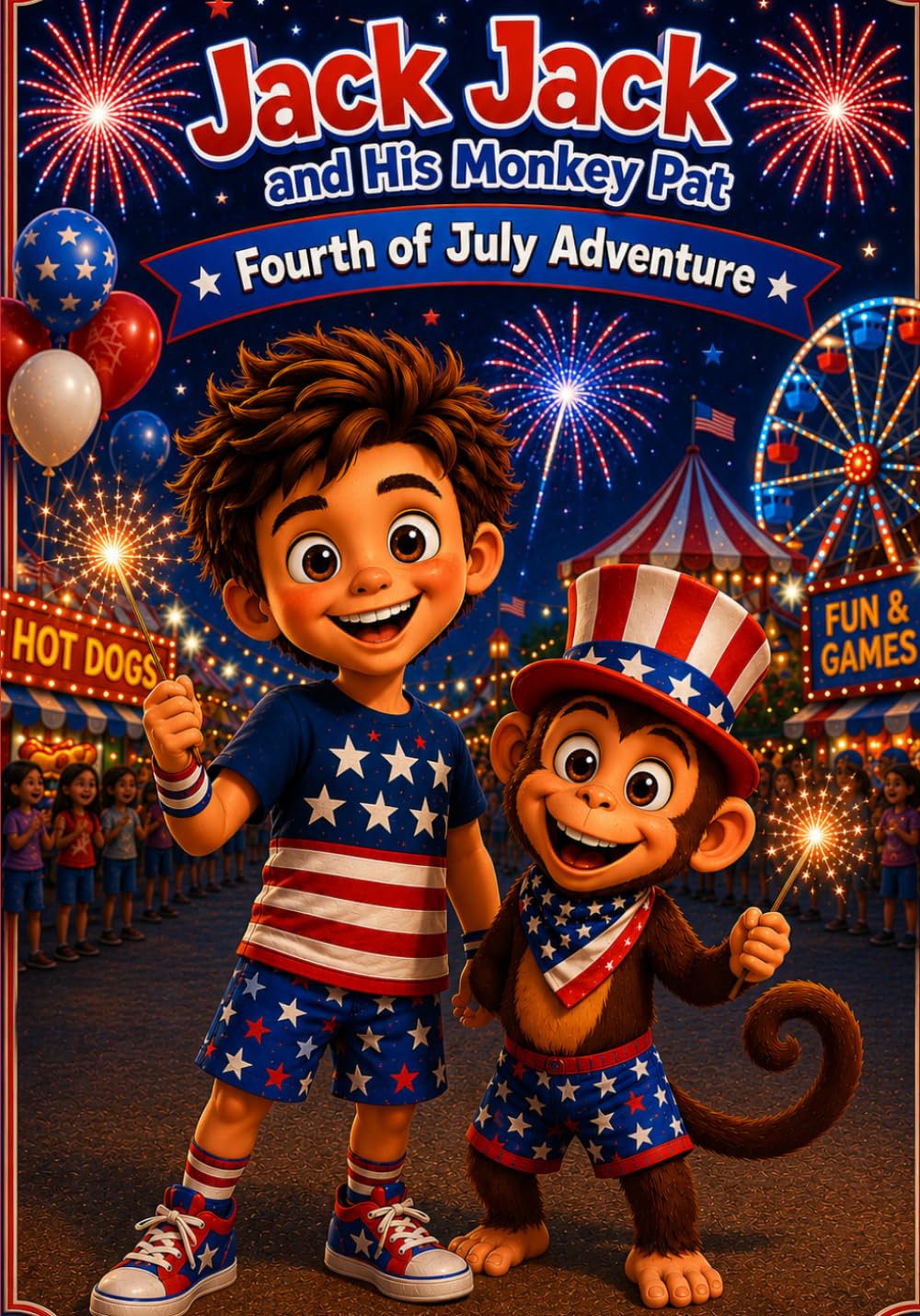 Jack Jack and His Monkey Pat: Fourth Of July Adventure