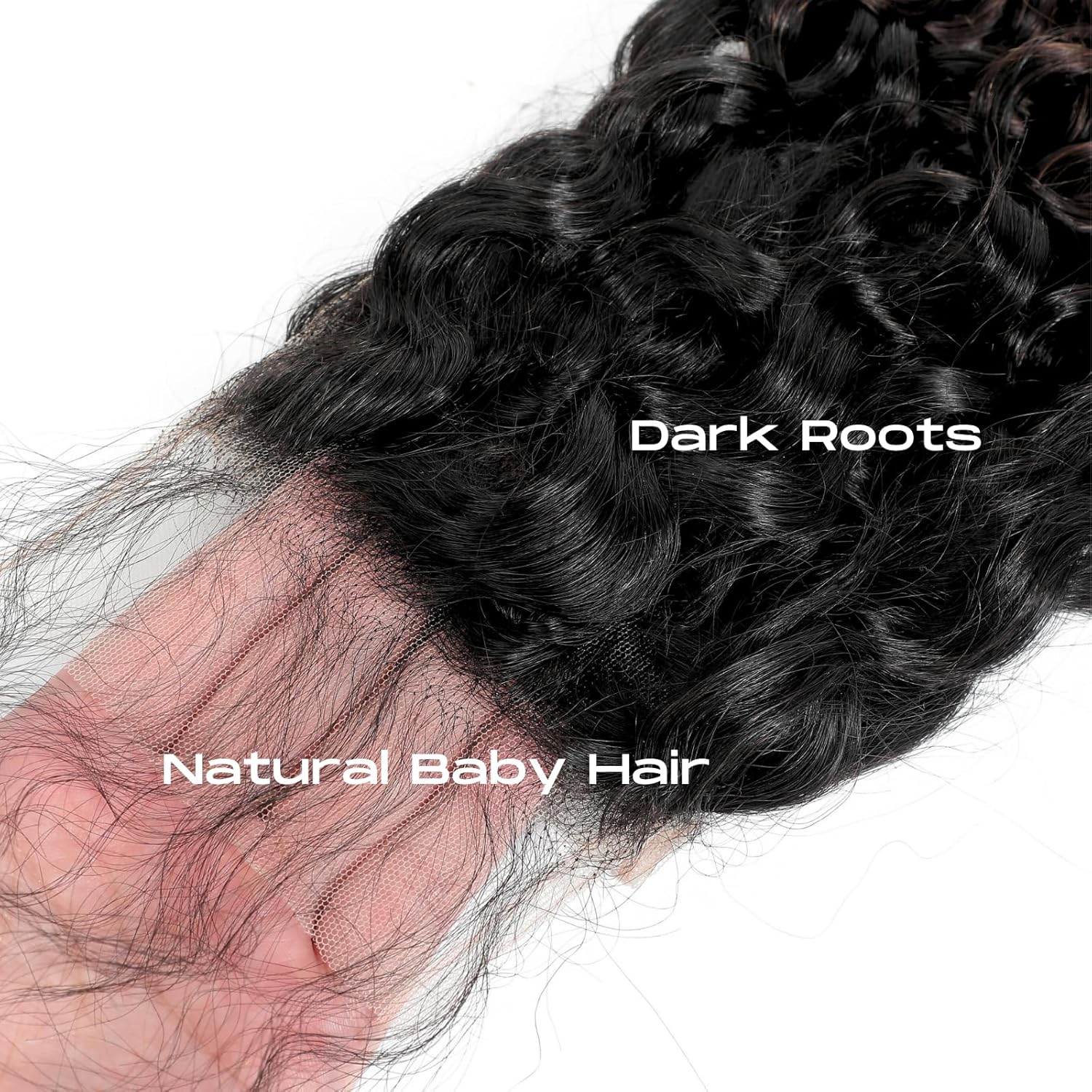 ALHER 12A Ombre Bundles with Closure Human Hair Water Wave, #T1B/2/30 Ombre Brown Wet n Wavy Curly Human Hair 3 Bundles And 4x4 Closure Free Part 100% Remy Hair Salon-Quality Weaven 16 18 20+16 IN