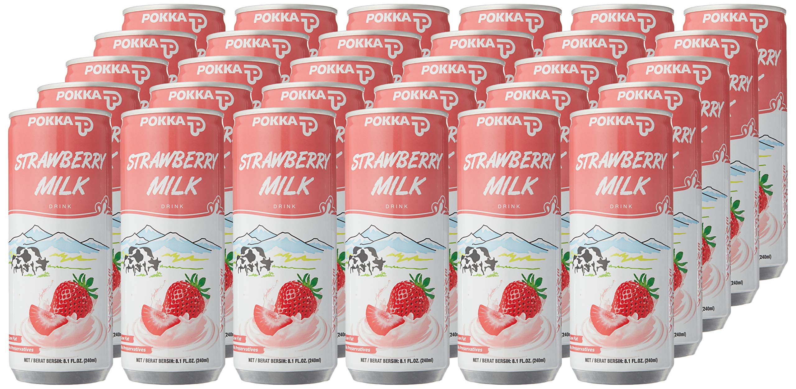 Pokka Napój mleczny truskawkowy - 30 x 240 ml