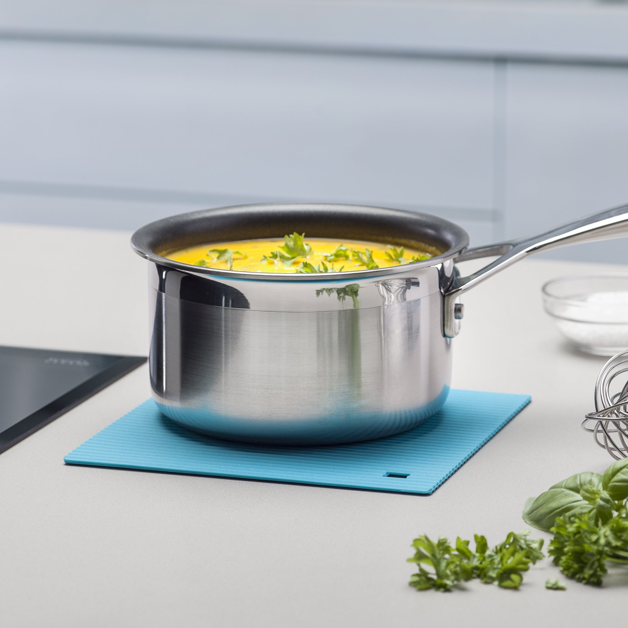 JJWNMLL Dessous De Plat Pour Plan De Travail De Cuisine 2 Pièces - Noir