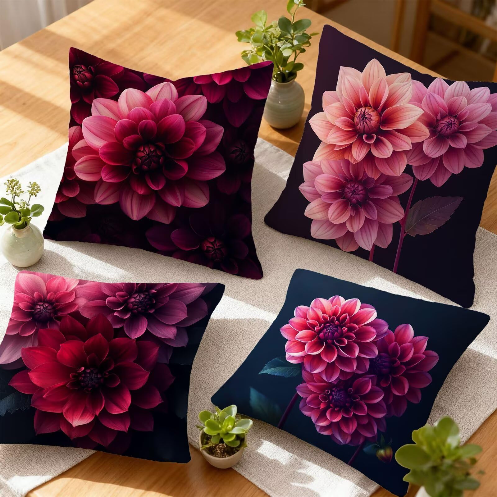 PúRpura Funda Cojin 60x60 Rosa Funda Almohada 60x60 Cojines Sofa Súper Suave Fundas Cojines Decorativos Fundas Almohadas 4 Piezas Almohada Cervicales y Cuello, para Hogar Cama Salon Decoracion E - 565