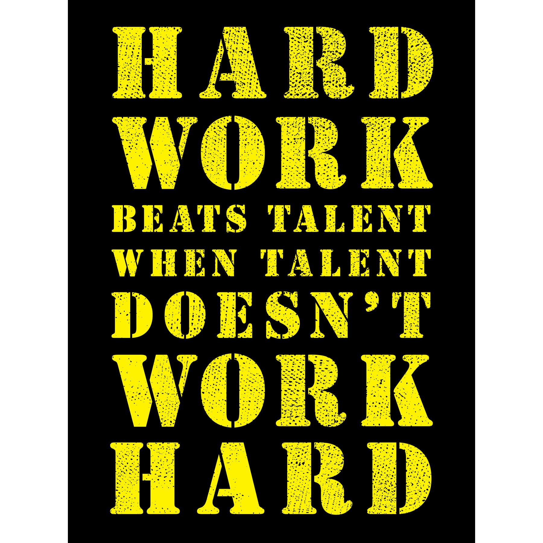 Artery8 Exercise Motivation Hard Work Beats Talent Inspirational Gym Wall Art Extra Large XL Wall Art Poster Print