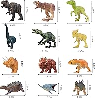 Vista 2 de 12 imanes de dinosaurios: lleva el jurásico a tu refrigerador con estos adorables y educativos imanes de nevera (imanes de dinosaurios)
