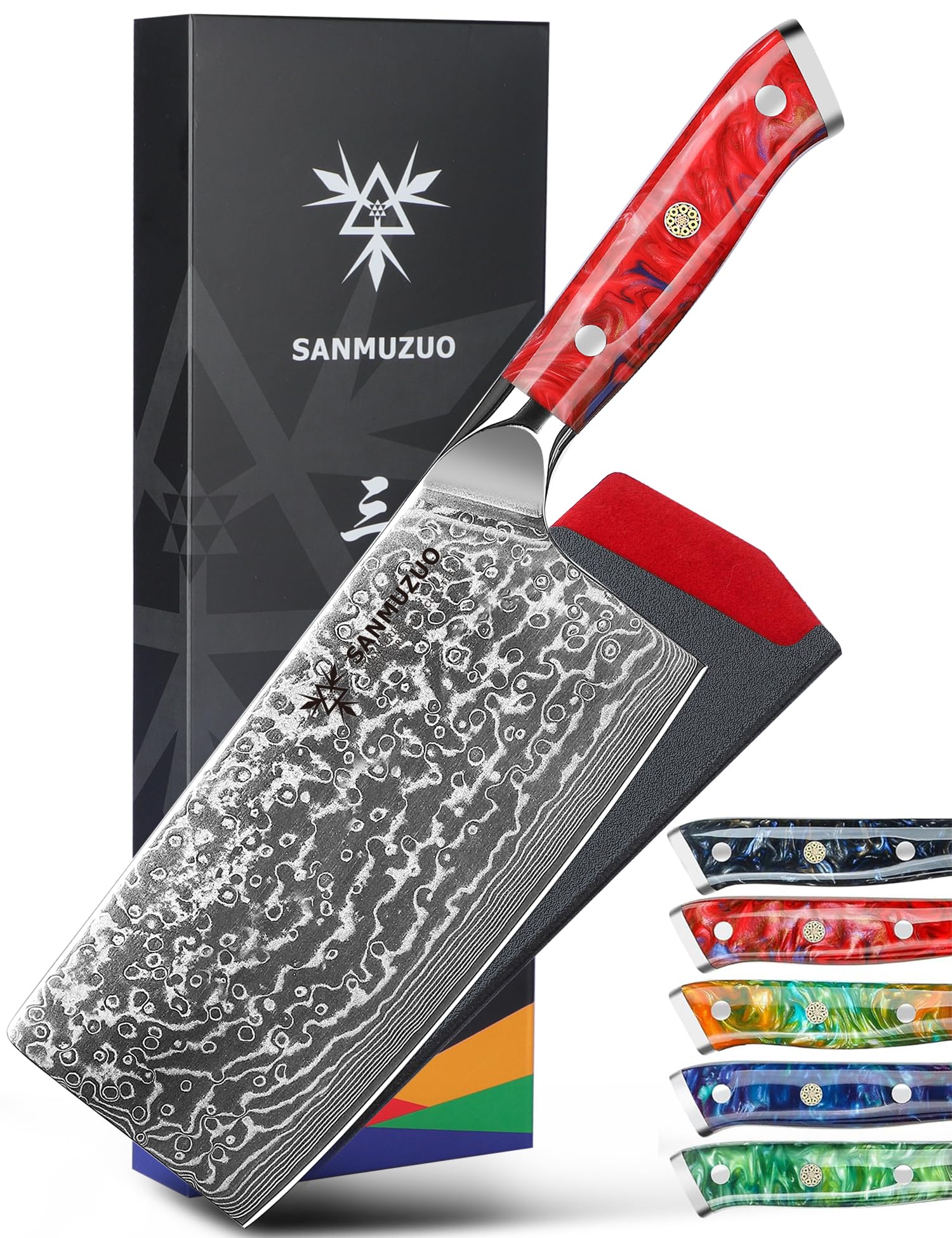 Amazon | SANMUZUO 中華シェフナイフ - 7 インチ 包丁 - 炫シリーズ