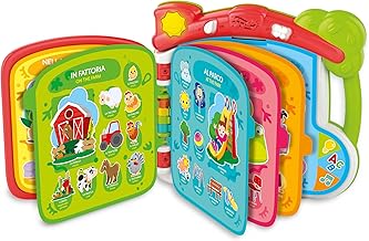 Clementoni Baby Scopro Il Mondo in 100 Words, Educational Game for Children 1-4 Years, Early Childhood Book 10 Interactive Pages for Learning New Vocabulary in Italian and English, Italian Language, 17984