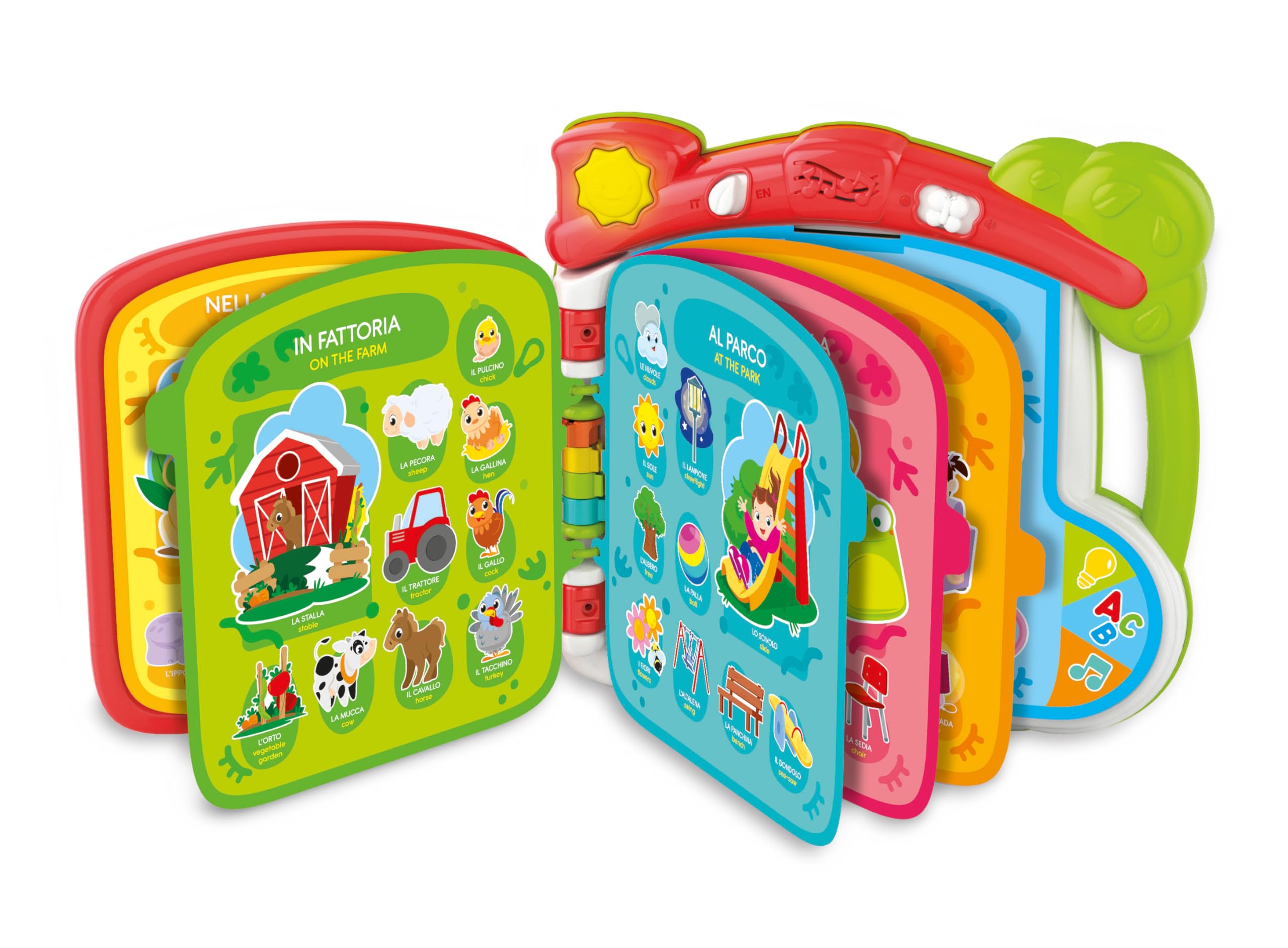 Livre Sonore éducatif En Anglais Pour Enfants 2-6 Ans - 20 Pages Interactives Avec Sons - Apprentissage Lettres, Chiffres, Animaux (Rose)