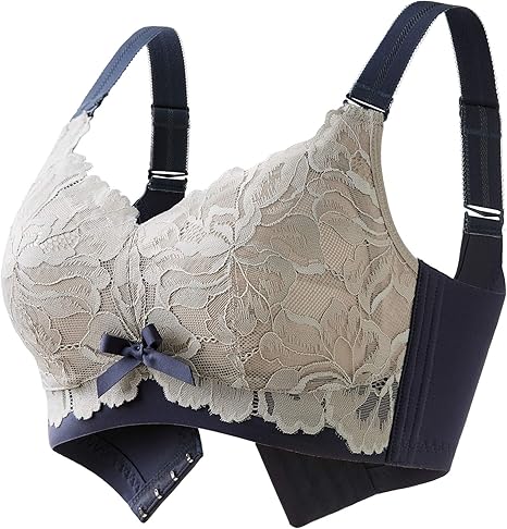AILIVIN 32-42(B-DDD) Lightly Latex Lined Cup Wirefree Unpadded Full Coverage Plus Size Minimizer Bra