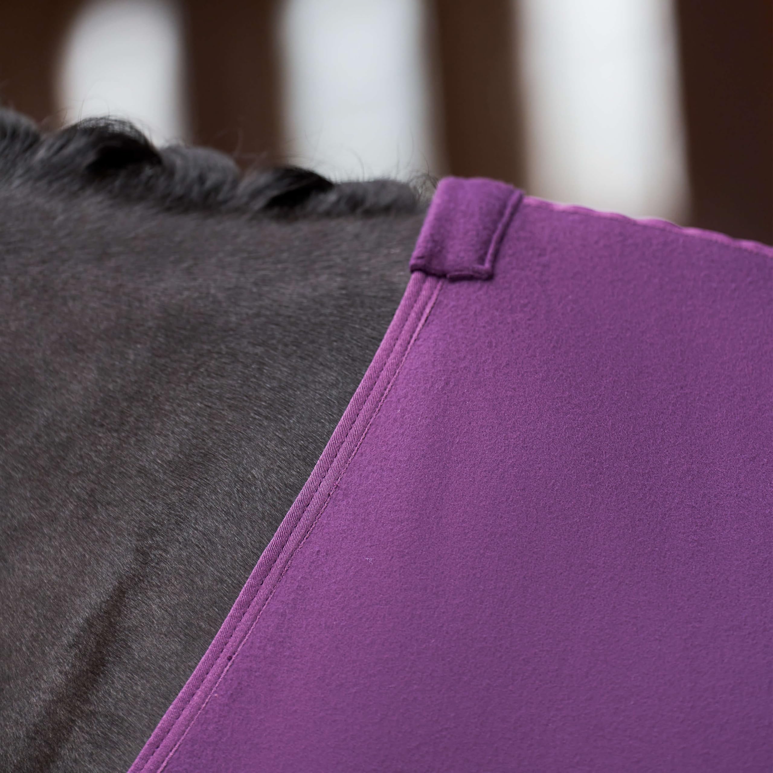 Imperial Riding IRH F&amental Fleece Blanket, Breathable & Lightweight, Cuddly Fleece Material, Cross Straps & Chest Closure, Comfortable Cooler Blanket for Horses, Fig, 115