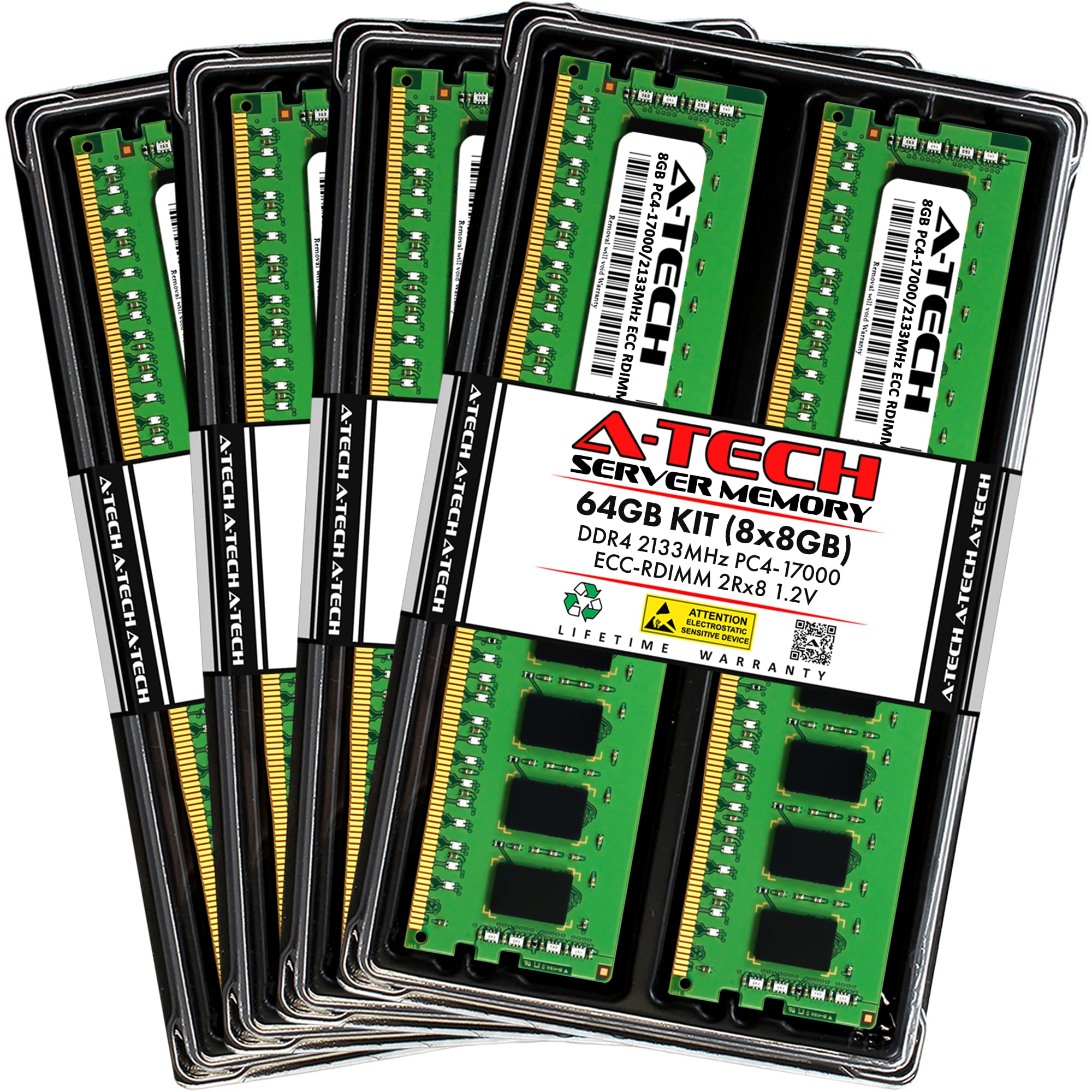 A-Tech 64GB Kit (2x32GB) DDR4 2666MHz PC4-21300 ECC RDIMM 2Rx4 Dual Rank 1.2V ECC Registered DIMM 288-Pin Server & Workstation RAM Memory Upgrade Modules (A-Tech Enterprise Series) — view 82
