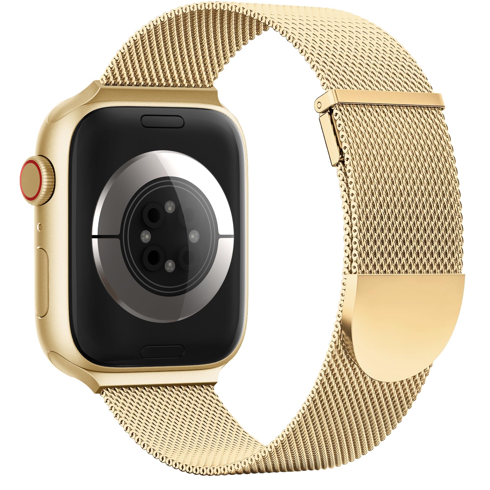 Higgs Ersatzarmband Kompatibel mit Apple Watch Armband 46mm 45mm 44mm 42mm 41 mm 40mm 38mm 49mm, Magnetisch Einstellbar Edelstahl Metall Armbänder für iWatch SE3 2 Series 11 10 9 8 7 6 5 4 Ultra3 2 1