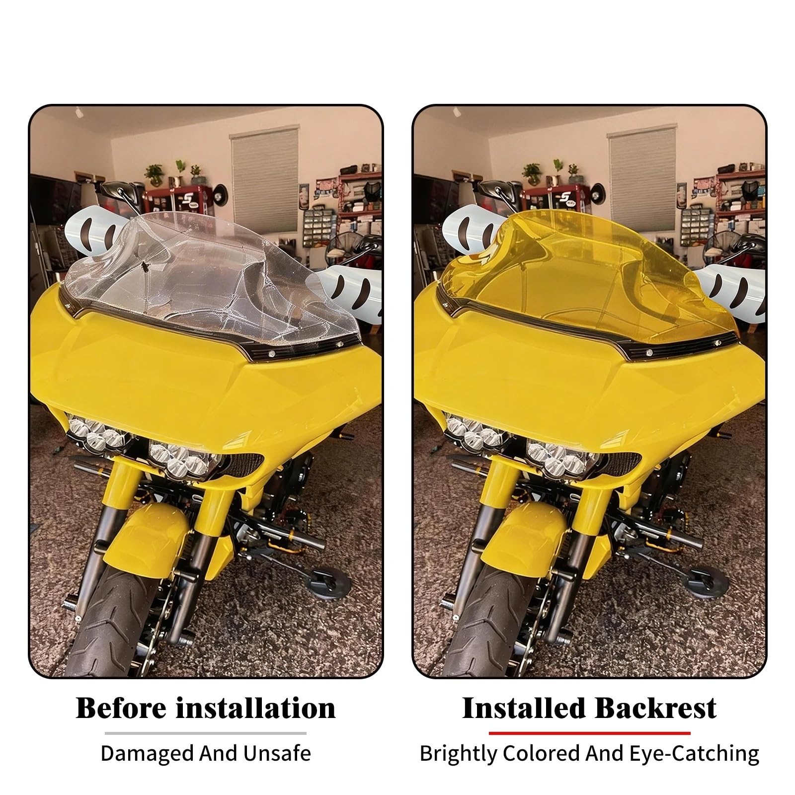 Compatibile for Harley Touring Road Glide 2015-2023 Deflettore antivento for carenatura moto da 9 pollici(Red Windshield)