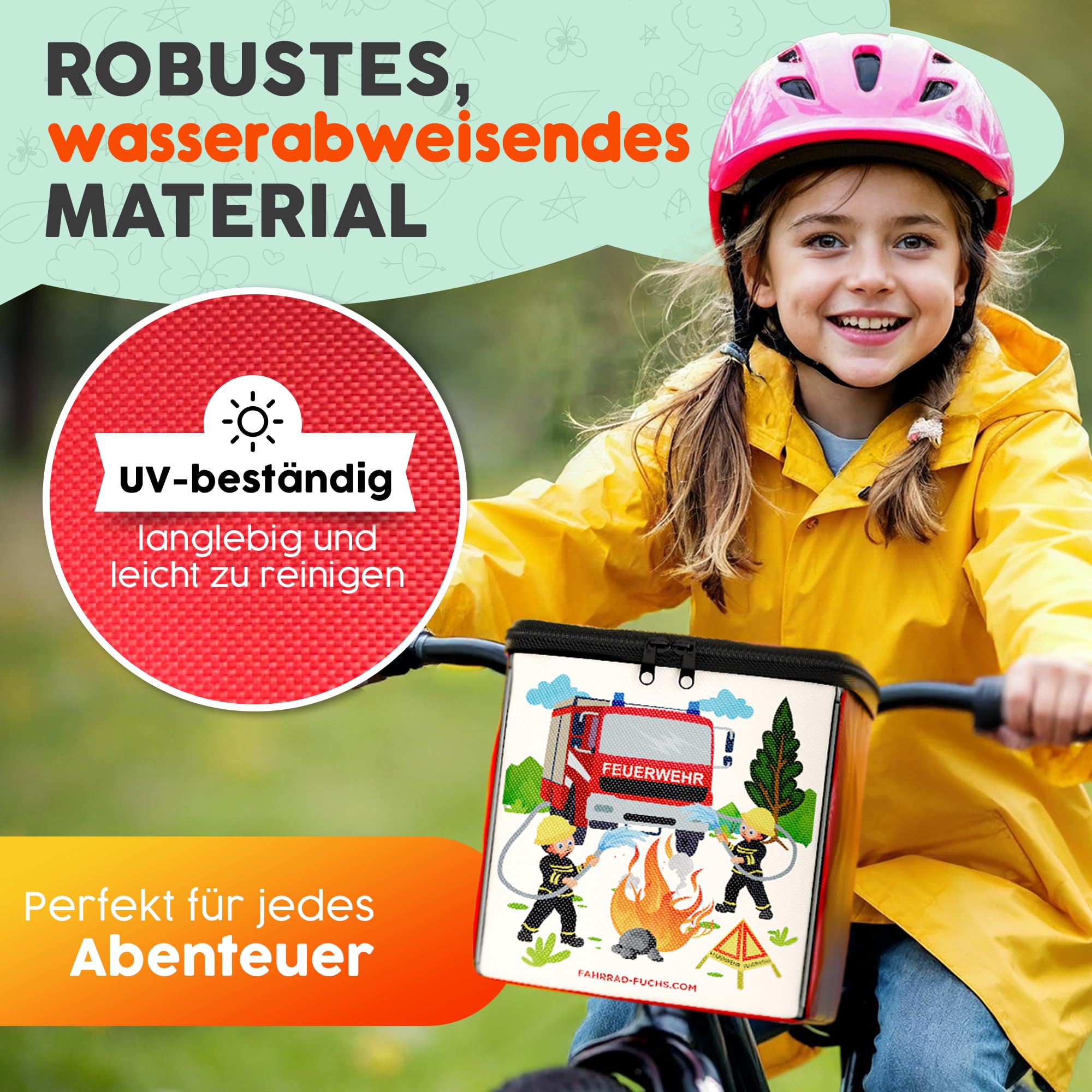 puky feuerwehr fahrrad Children's Handlebar Bag Fire Brigade - Bicycle Basket Children Front - for Woom Variante:Größe L/9 ⎥ Weiß ⎥ 72x Stk (=36 Paar) ⎥ 20% Rabatt VAUDE Fahrradtasche Road Master Category:E Bike Trekking_BOSCH  