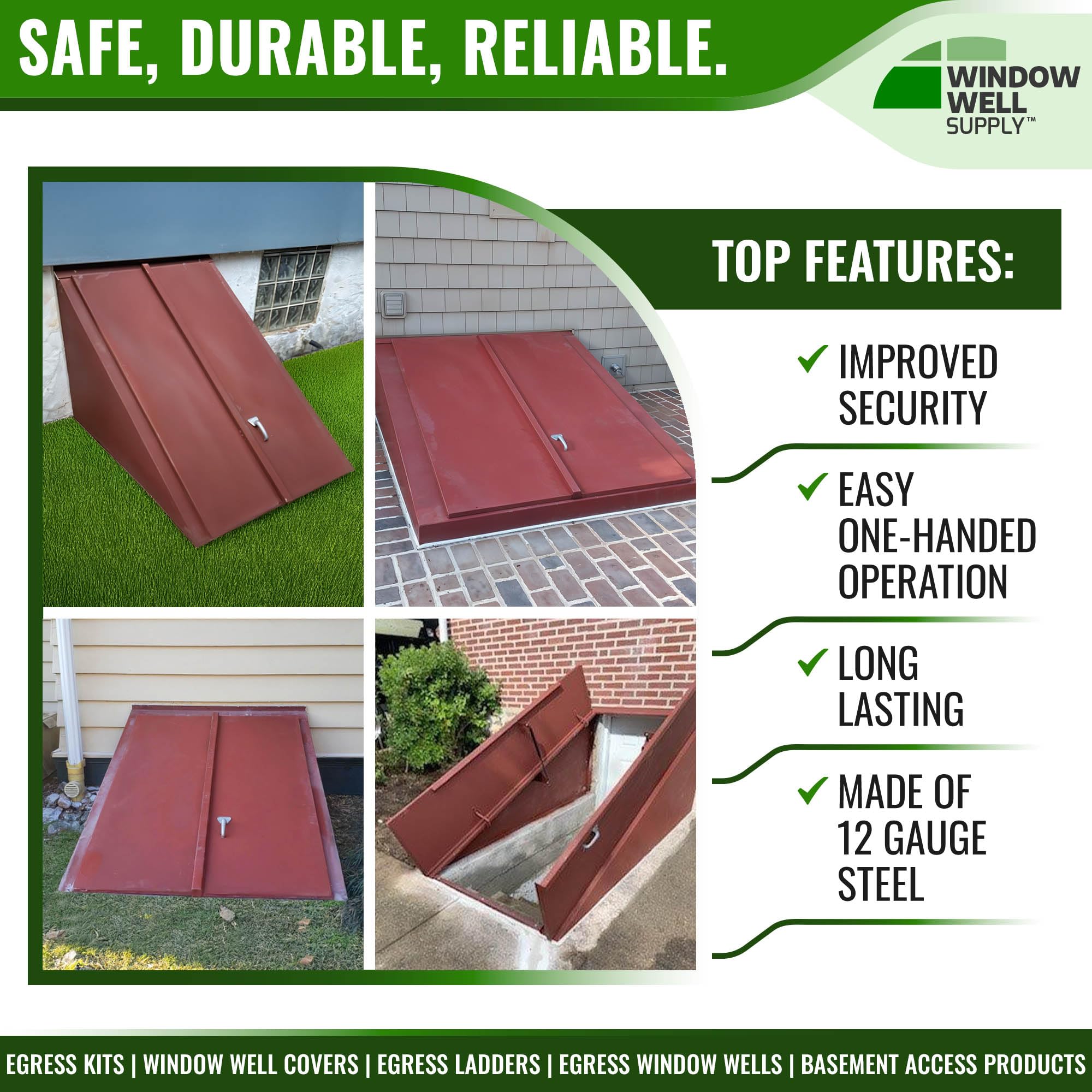 Steelway Angled Basement Door - Fully Welded Durable Cellar Doors
