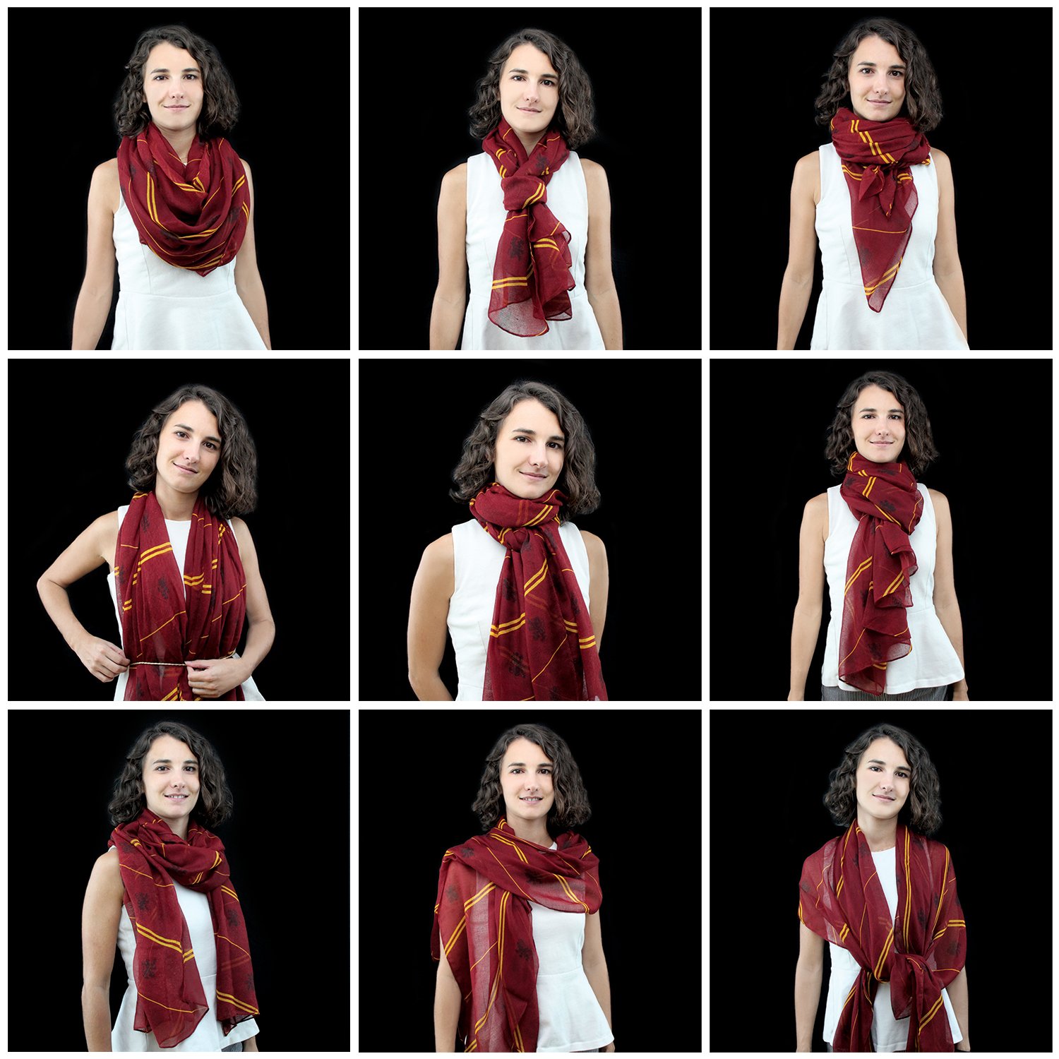 Cinereplicas Harry Potter - Leichtes Halstuch Gryffindor/Hufflepuff/Ravenclaw/Schwarz/Slytherin - Offizielle Lizenz